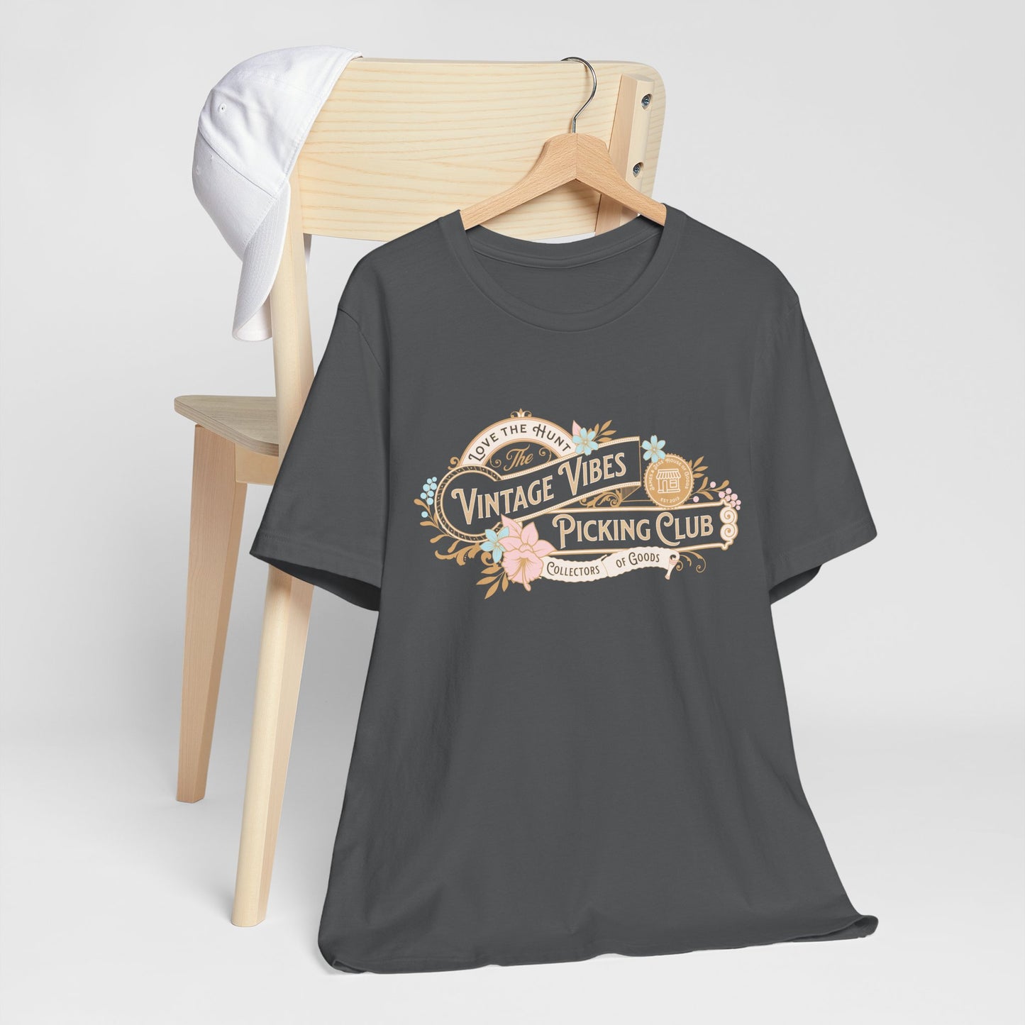 Vintage Vibes Picking Club, James and Jess' House of Goods Tee - Retro Graphic T-Shirt, Soft Style