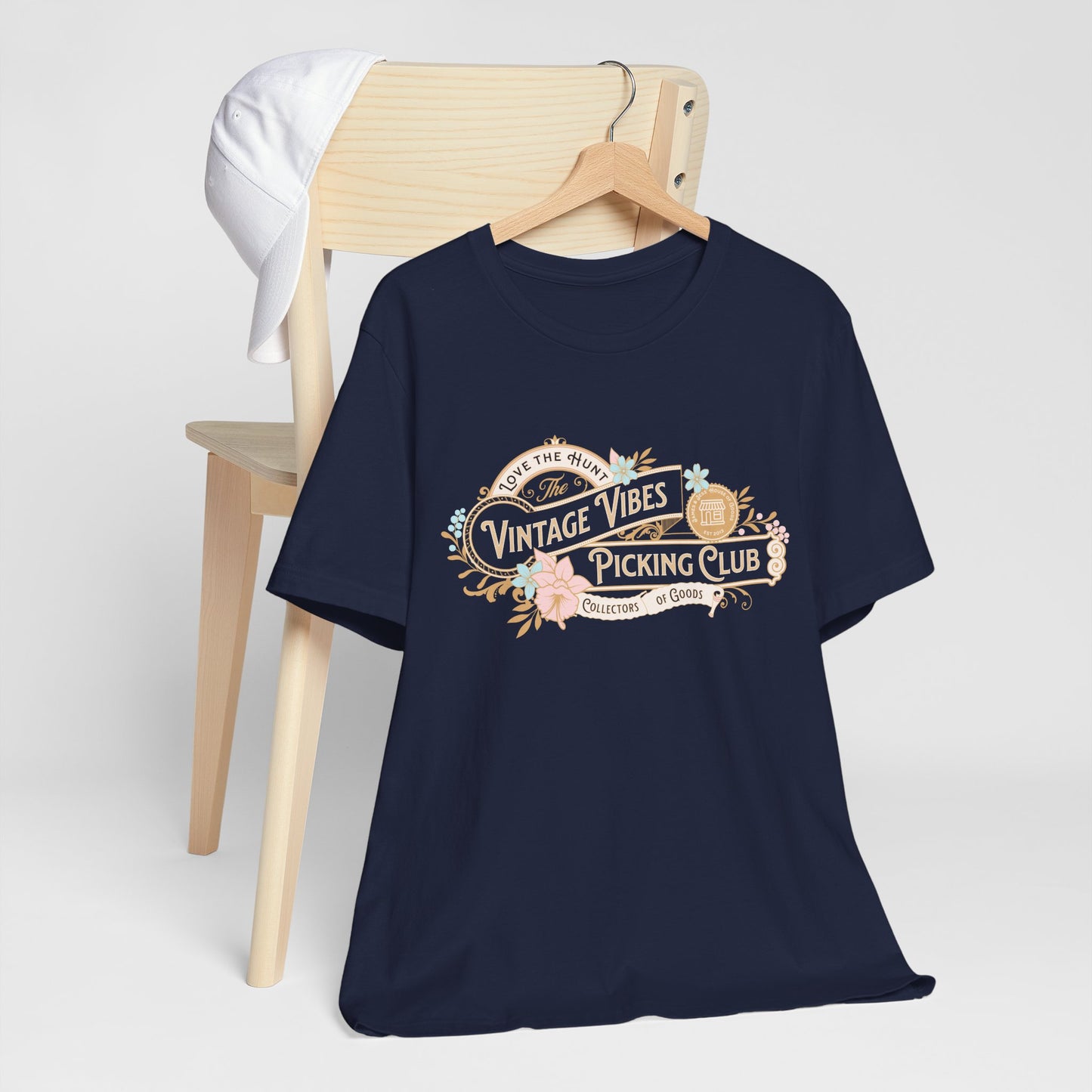 Vintage Vibes Picking Club, James and Jess' House of Goods Tee - Retro Graphic T-Shirt, Soft Style