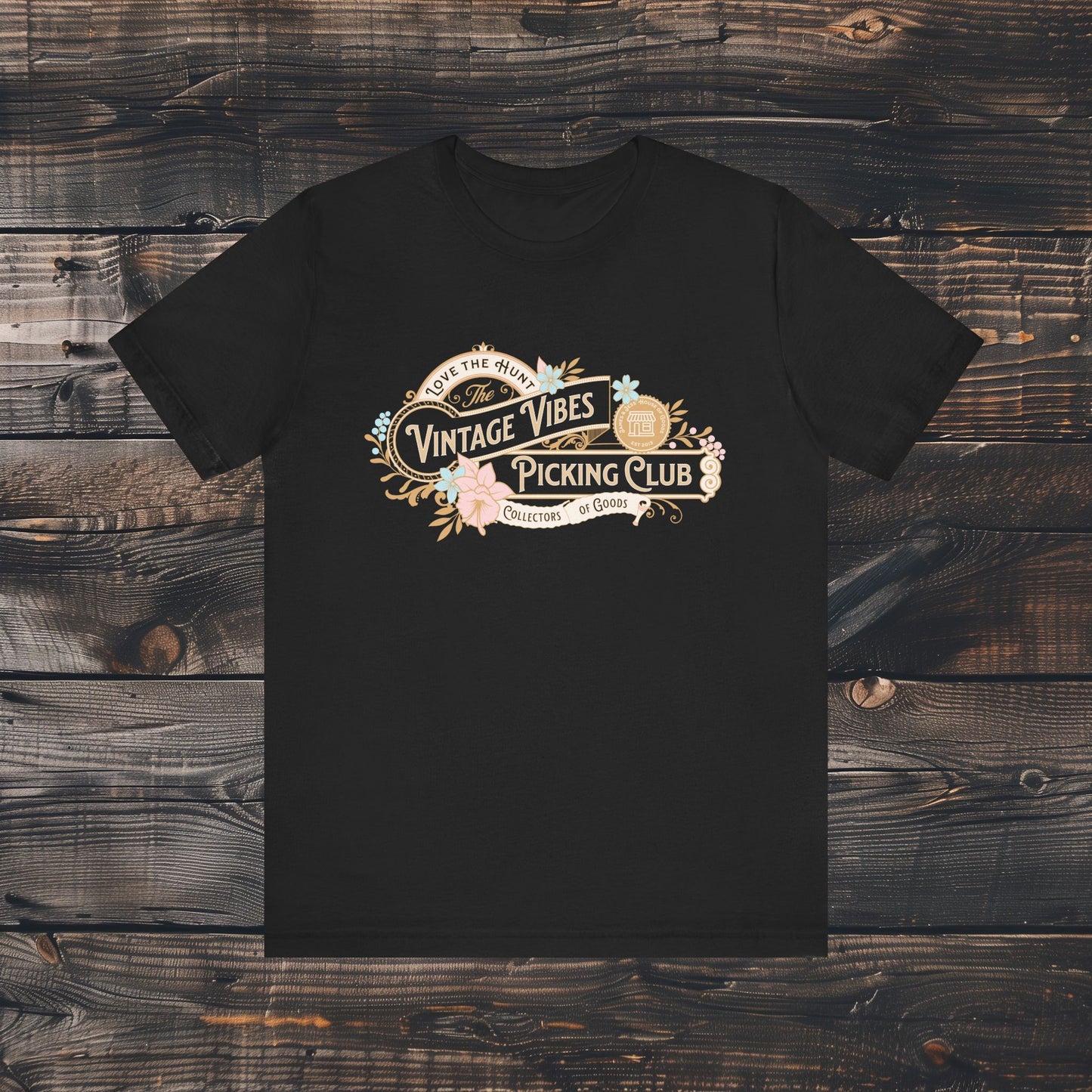Vintage Vibes Picking Club, James and Jess' House of Goods Tee - Retro Graphic T-Shirt, Soft Style