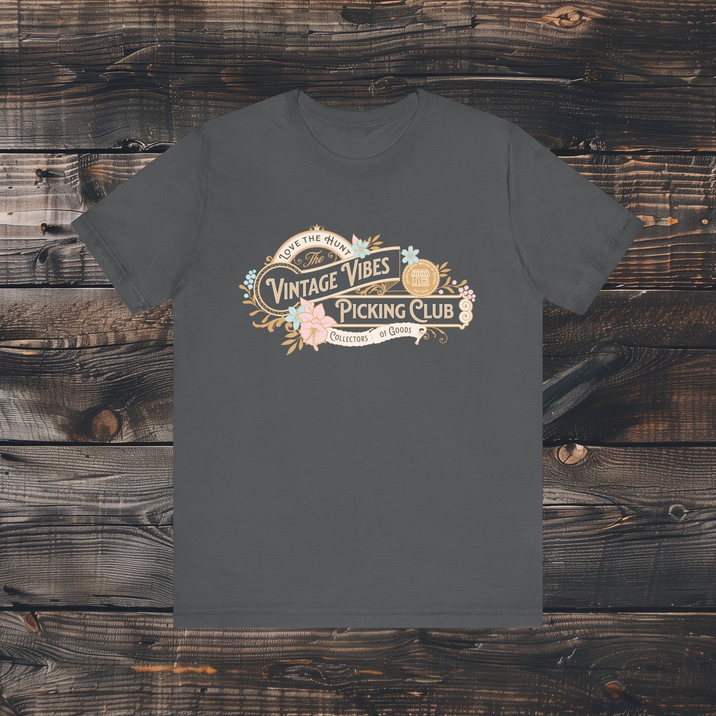 Vintage Vibes Picking Club, James and Jess' House of Goods Tee - Retro Graphic T-Shirt, Soft Style