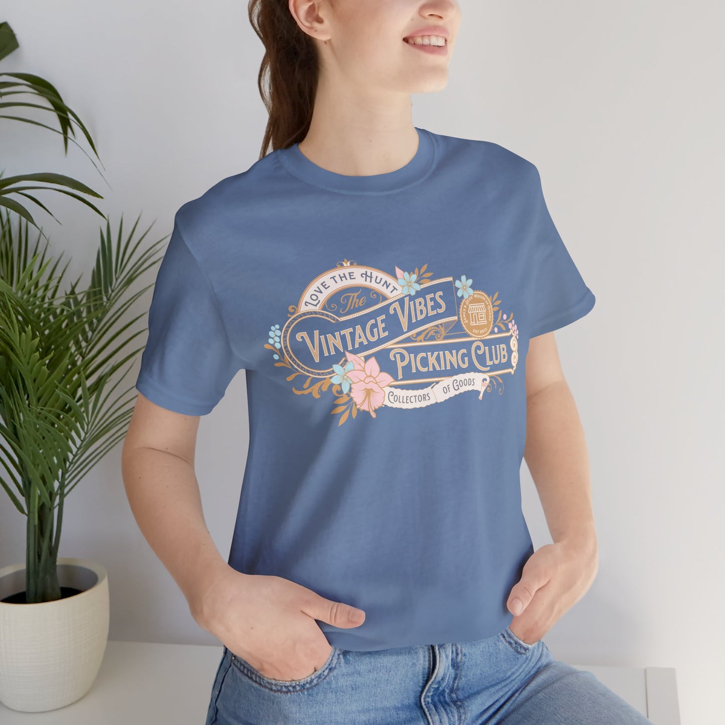 Vintage Vibes Picking Club, James and Jess' House of Goods Tee - Retro Graphic T-Shirt, Soft Style