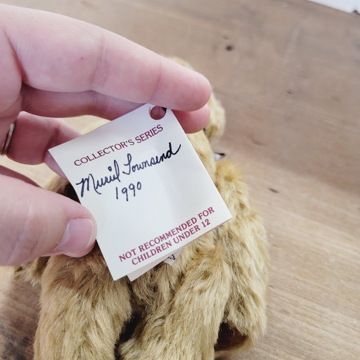 Cranberry Mountain Bear Walter Mohair Teddy Bear 1990 Muriel Townsend 7” Jointed