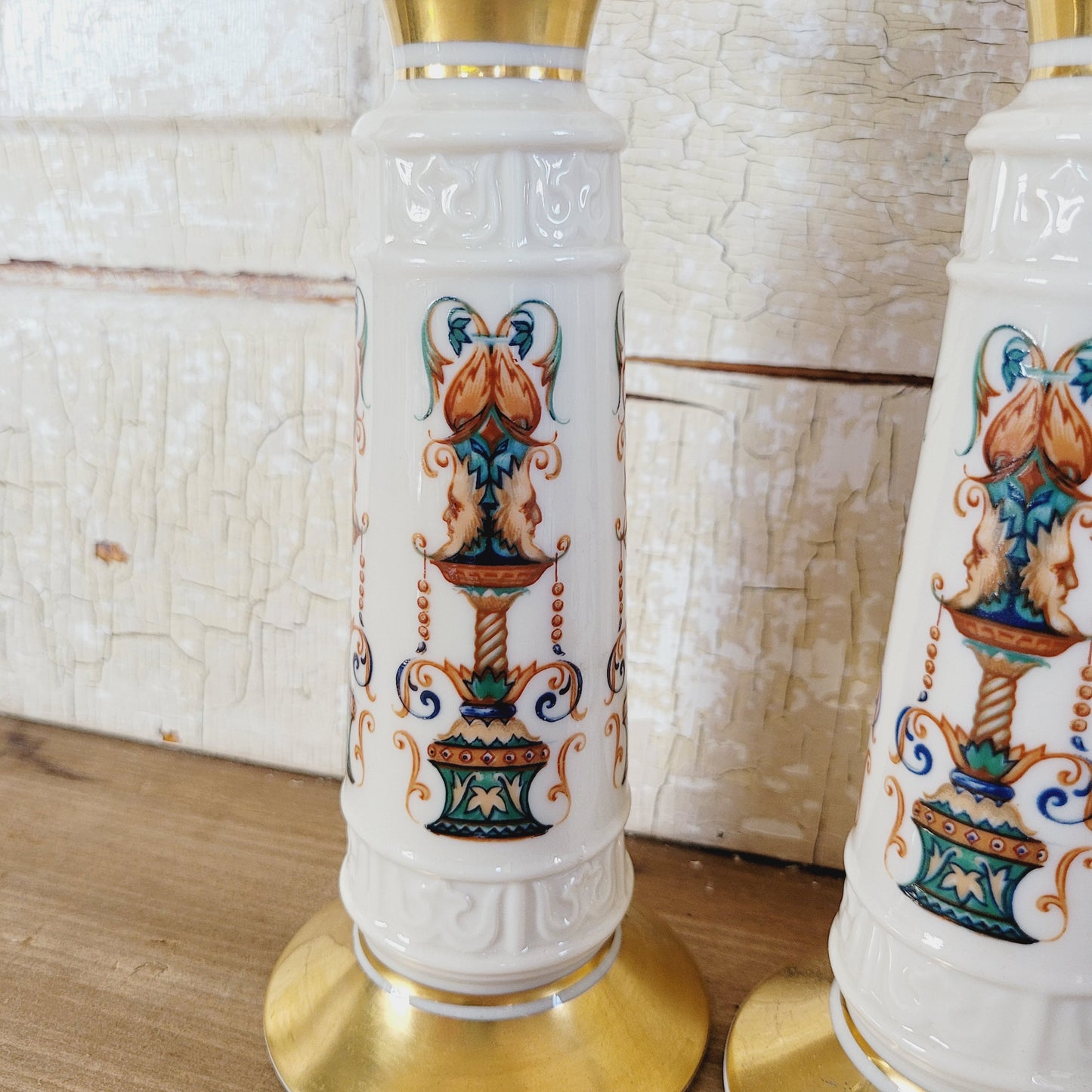 Pair of Vintage Lenox Ledo Candlesticks