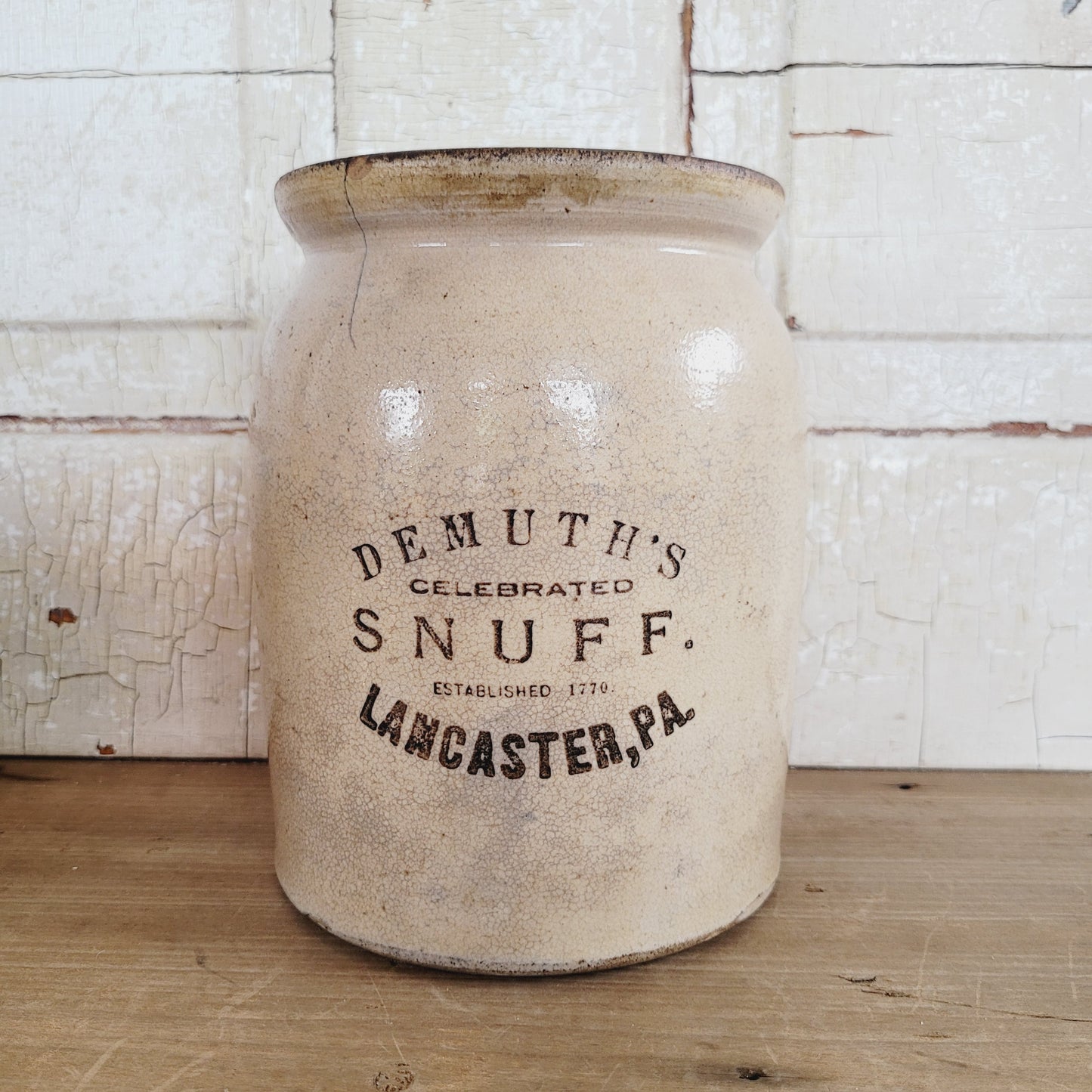 Antique Demuth's Snuff Jar