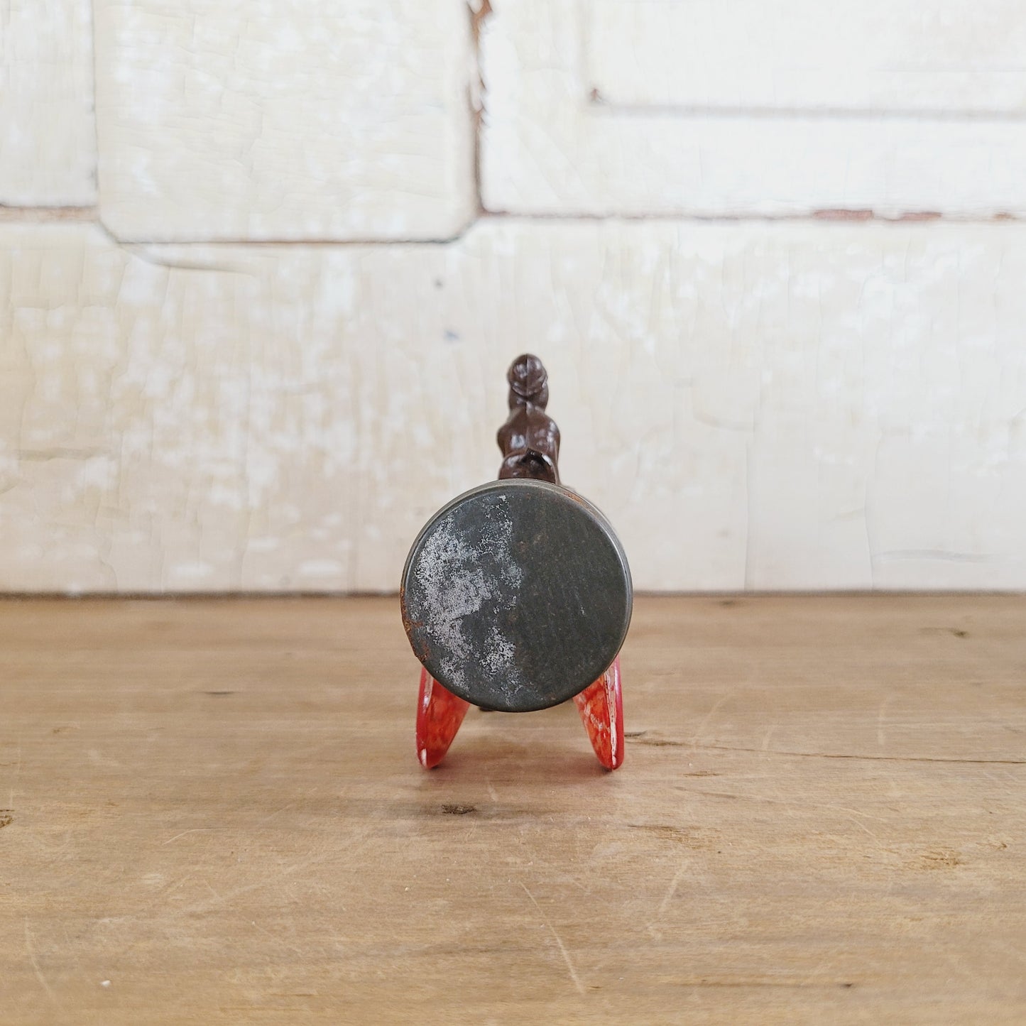 Antique 1930's Mule Wagon & Water Barrel Toothpick Holder