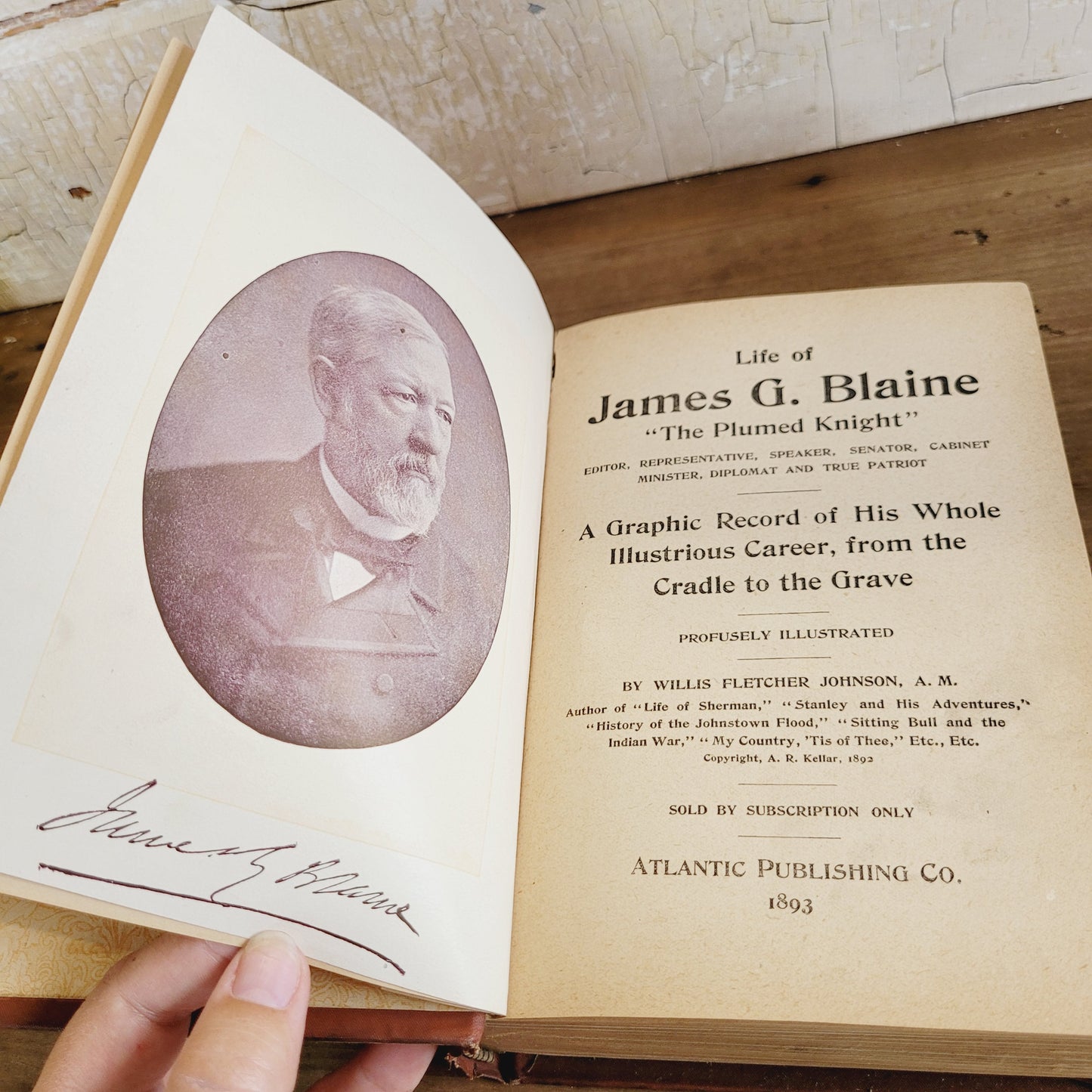 1893 Life of James Blaine Book