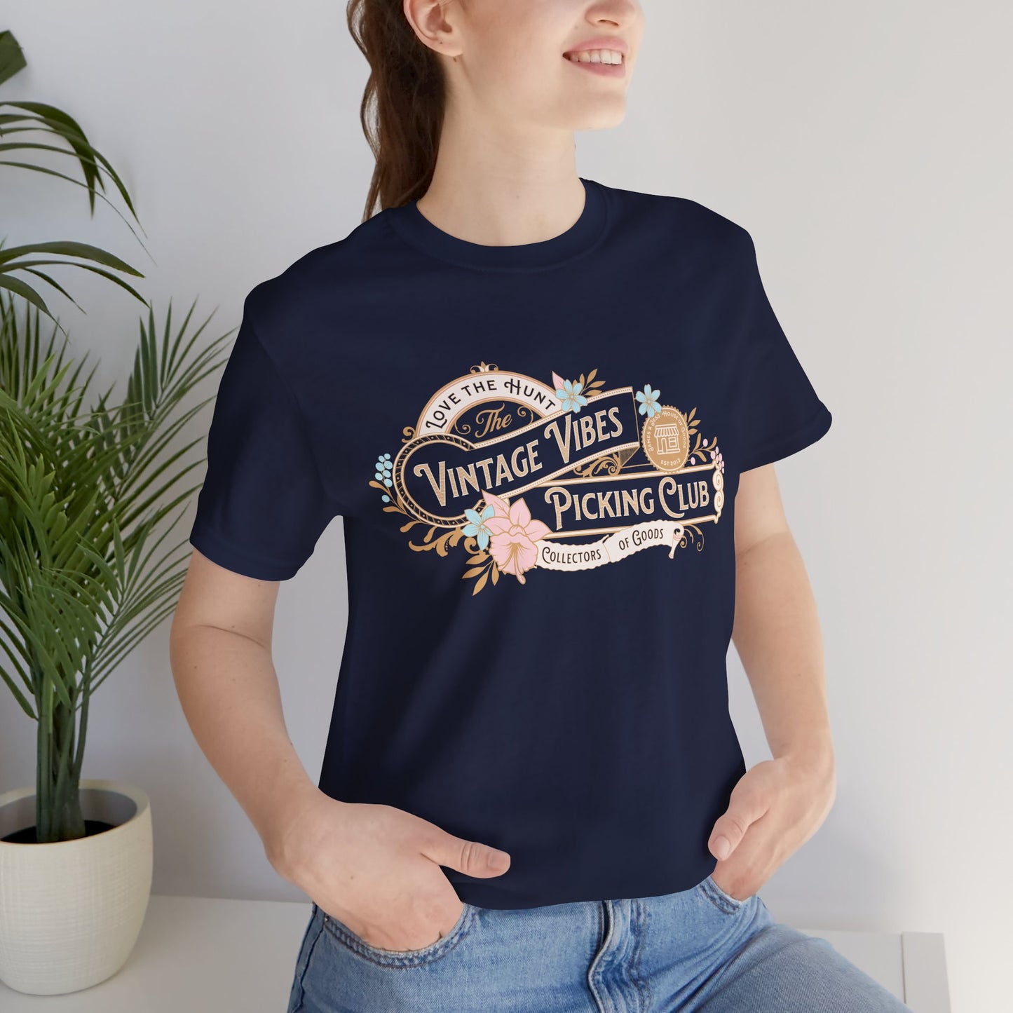 Vintage Vibes Picking Club, James and Jess' House of Goods Tee - Retro Graphic T-Shirt, Soft Style