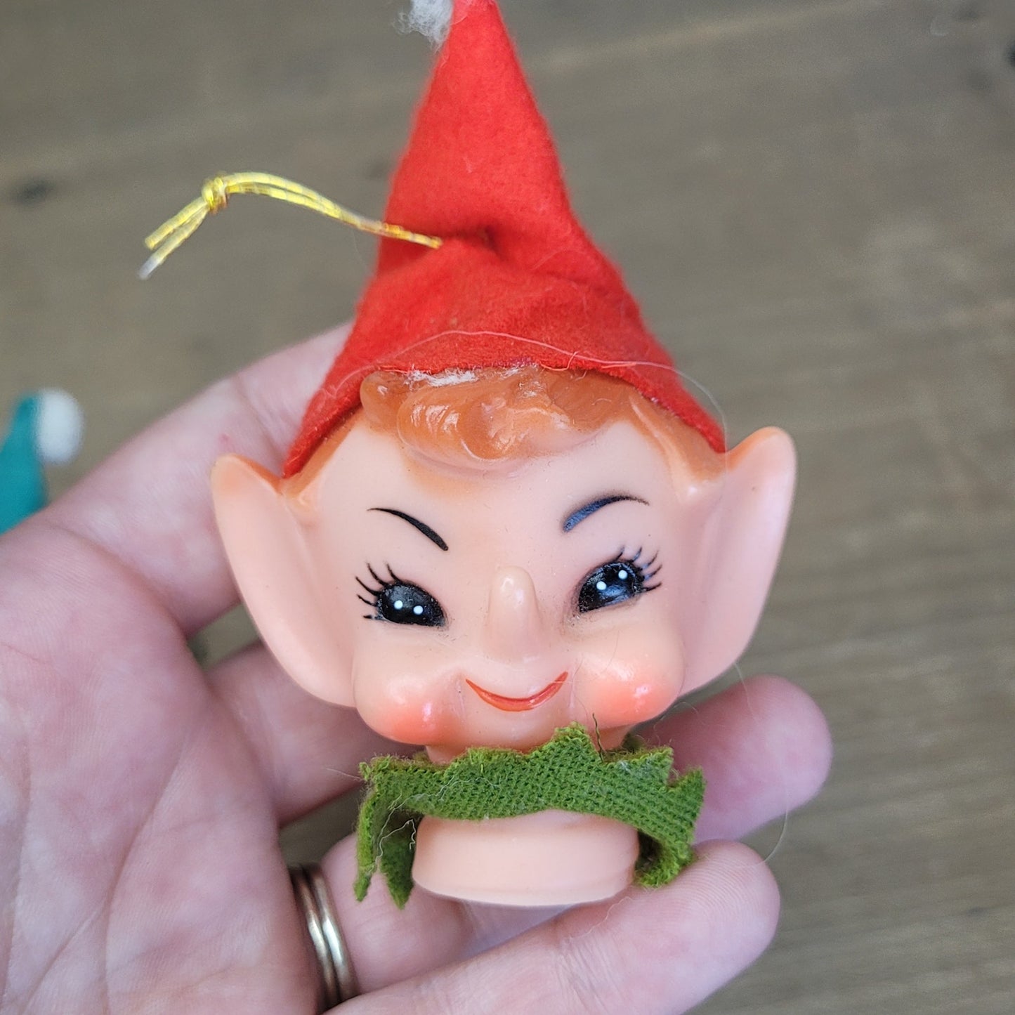 Set of 6 Vintage Elf Pixie Light Covers | Japan 1960s Knee Hugger Christmas
