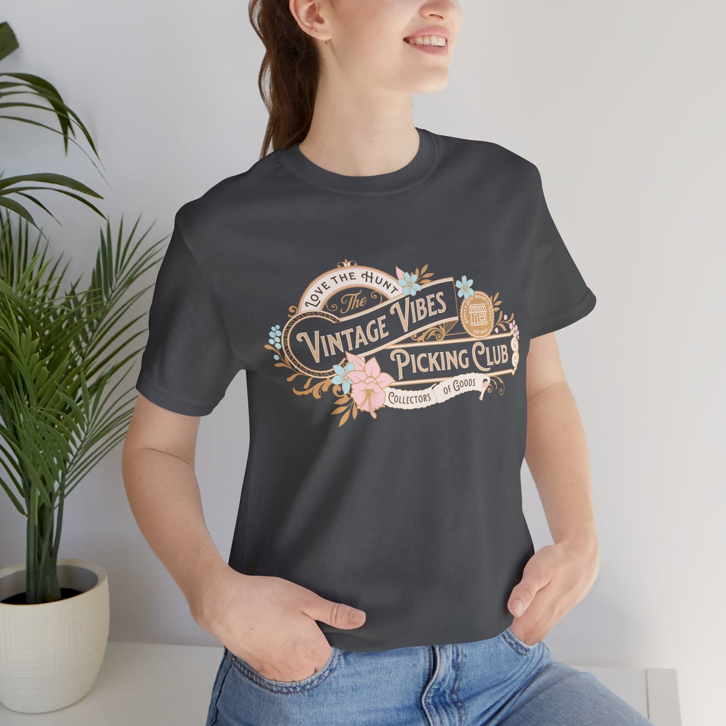Vintage Vibes Picking Club, James and Jess' House of Goods Tee - Retro Graphic T-Shirt, Soft Style