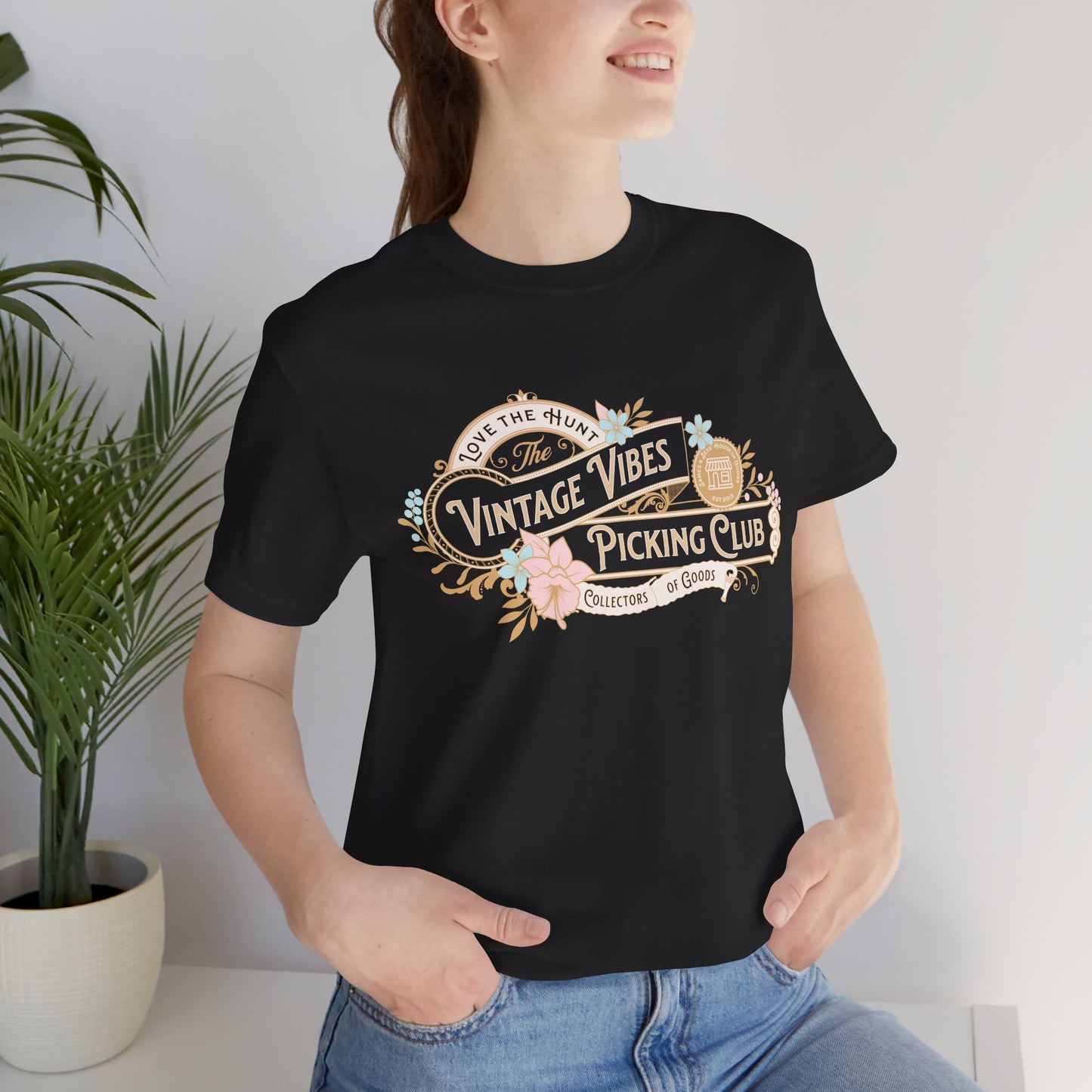 Vintage Vibes Picking Club, James and Jess' House of Goods Tee - Retro Graphic T-Shirt, Soft Style