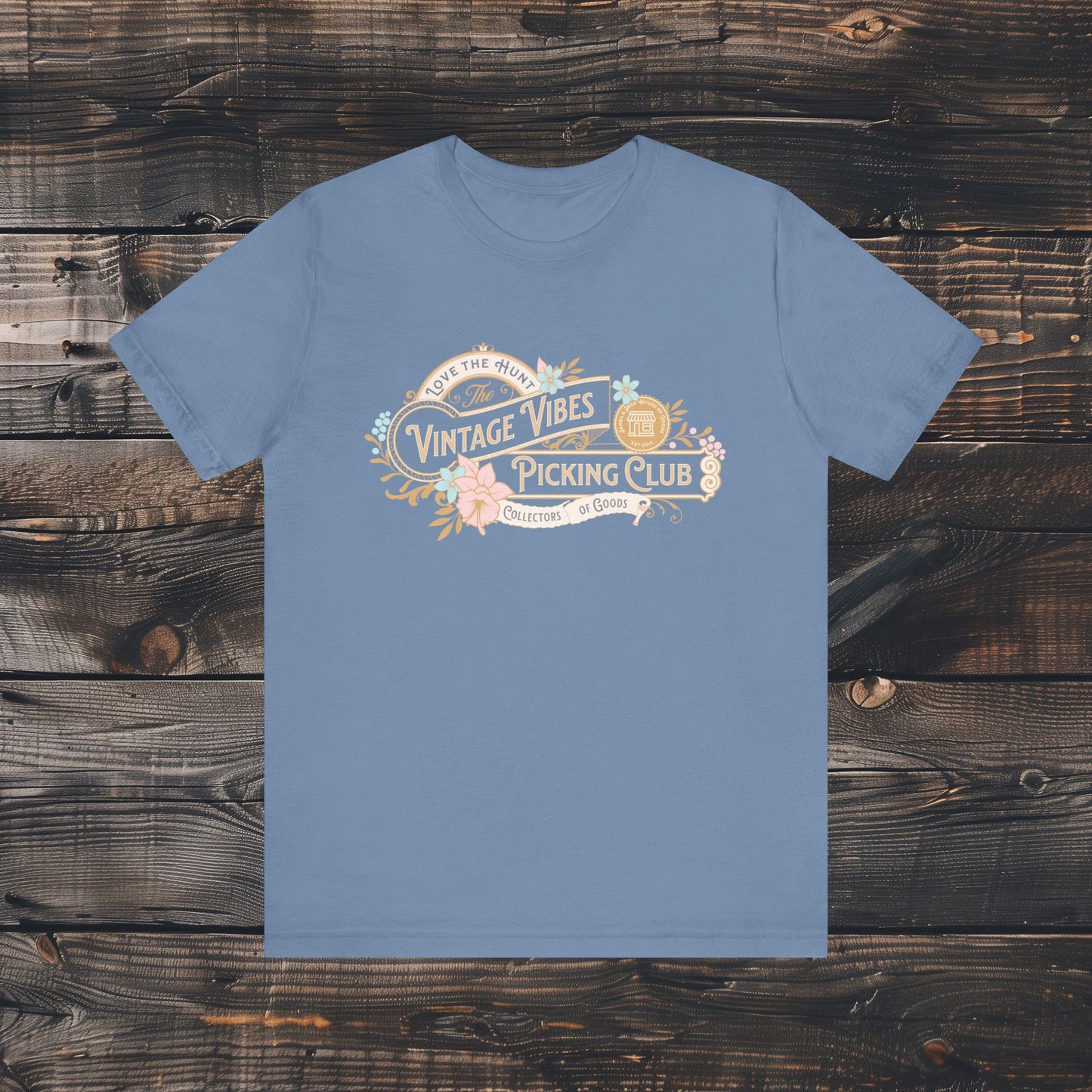 Vintage Vibes Picking Club, James and Jess' House of Goods Tee - Retro Graphic T-Shirt, Soft Style