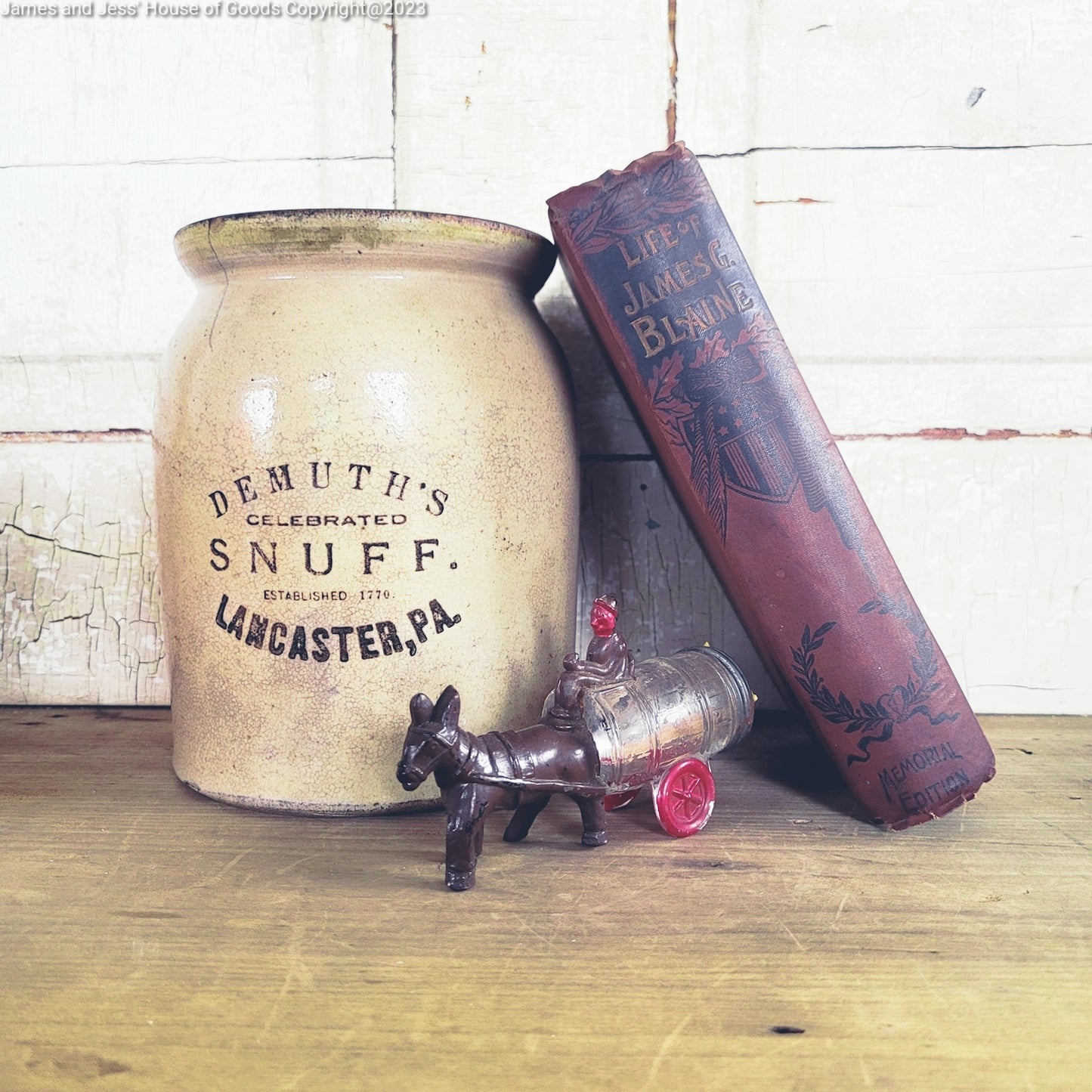 Antique Demuth's Snuff Jar