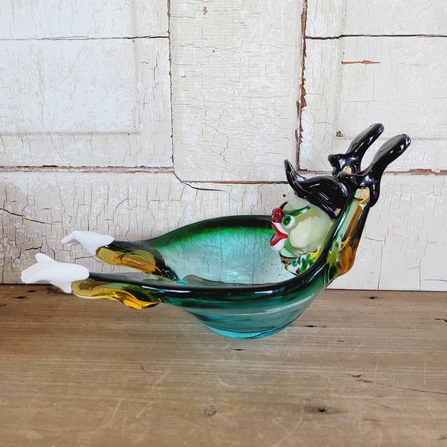 Vintage Murano Clown Bowl Dish