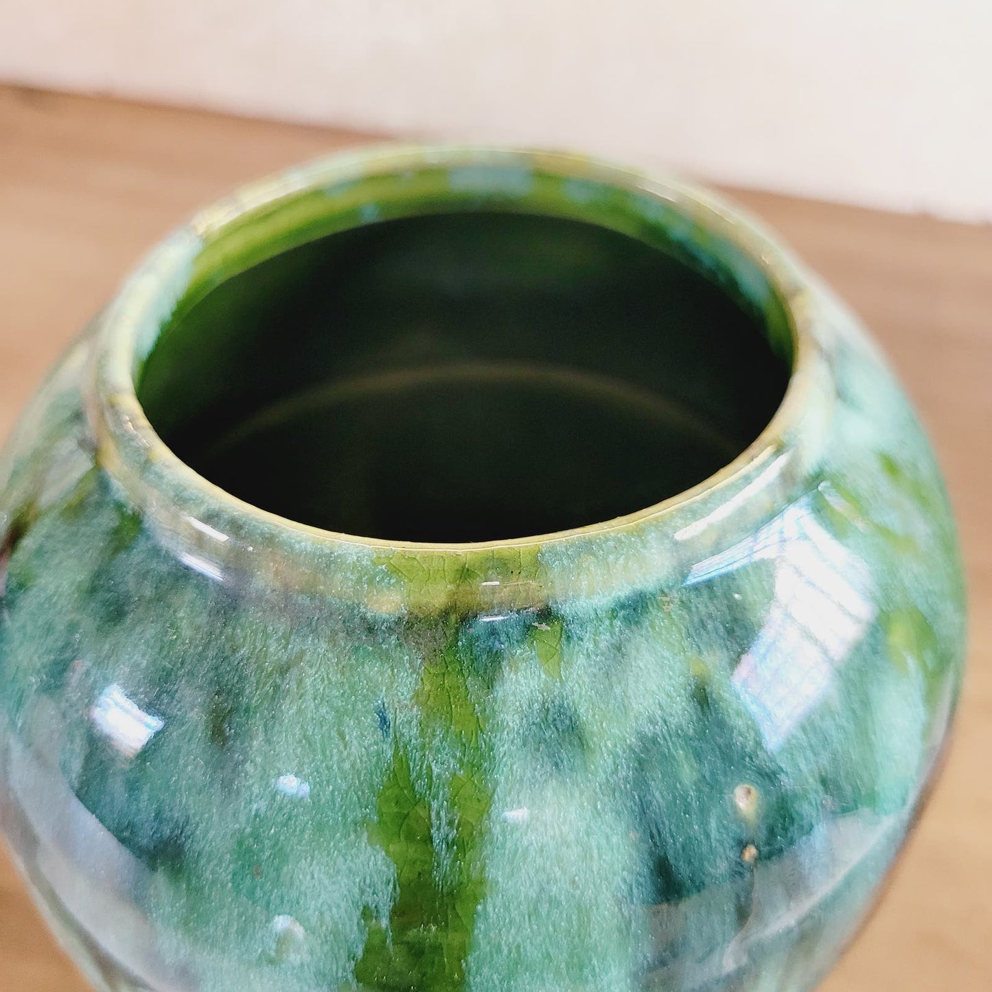 Vintage McCoy Green Onyx Vase