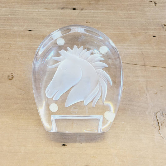 Vintage Cristal Sevres France Horse Paperweight