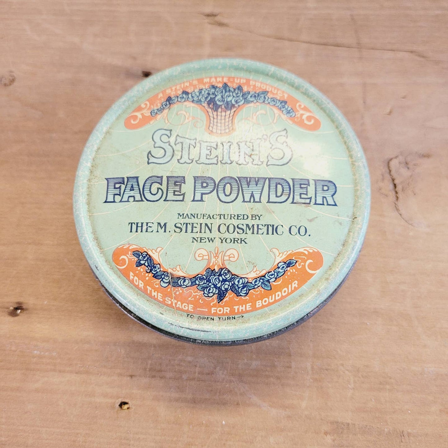 1920s Stein's Face Powder Tin For the Stage or Boudoir