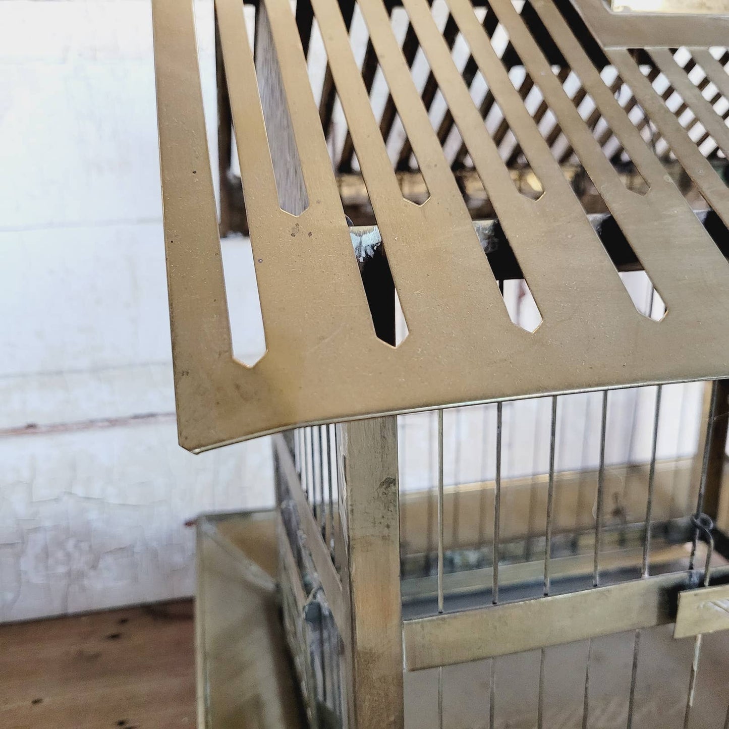 Vintage Brass Hendryx Bird Cage