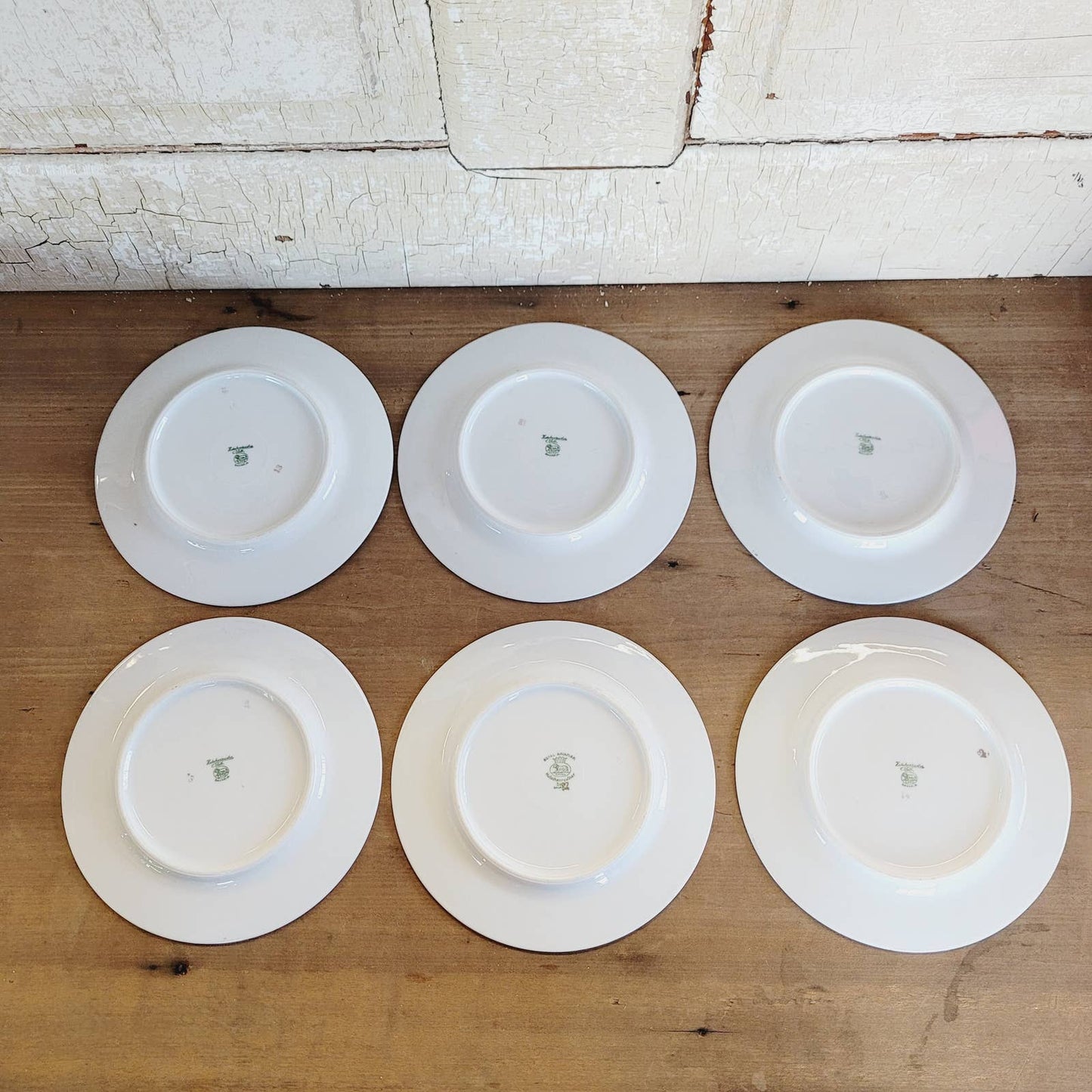 (6) 1920s Hutschenreuther Bread & Butter Plates Bird of Paradise
