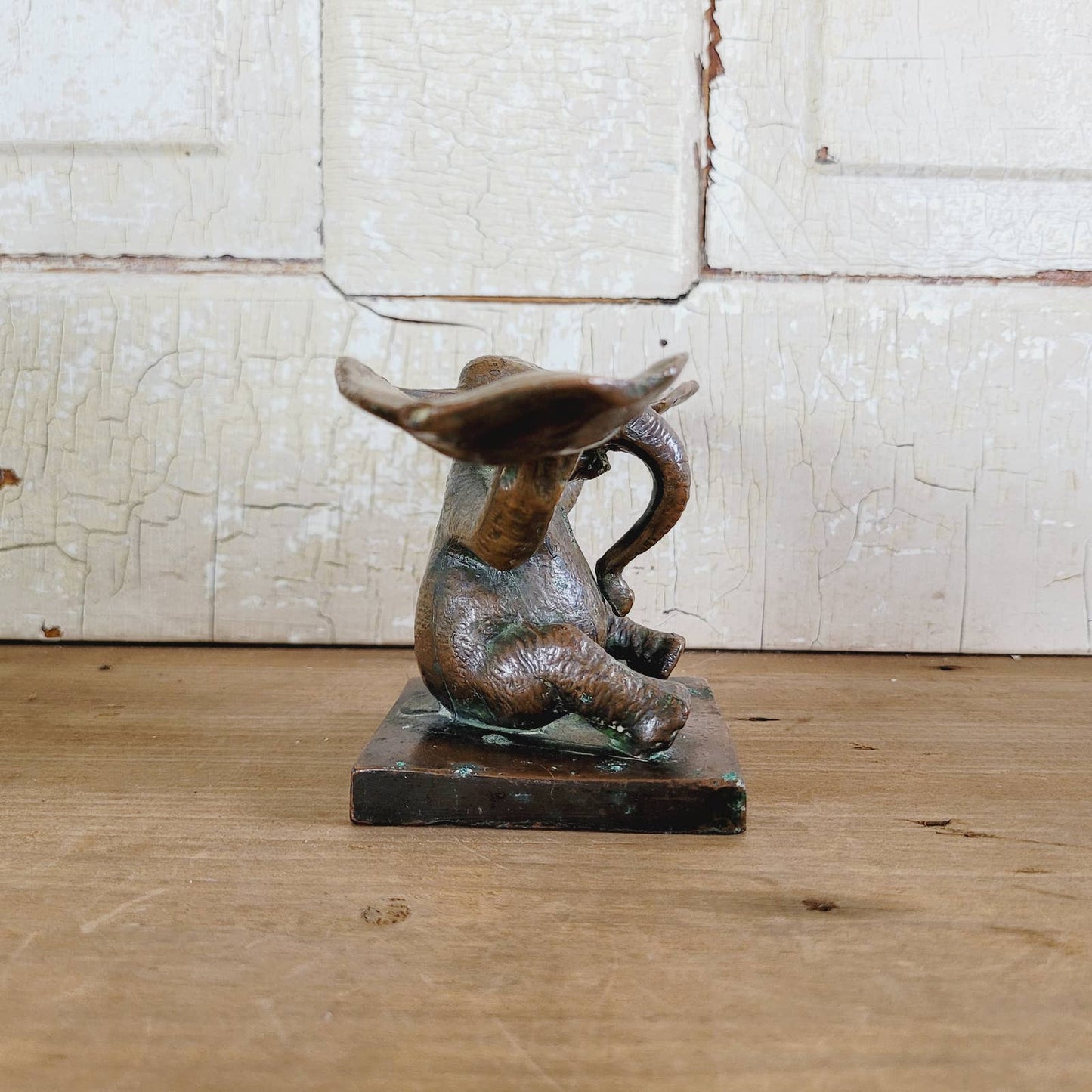 Unique Vintage Copper Elephant Trinket Dish