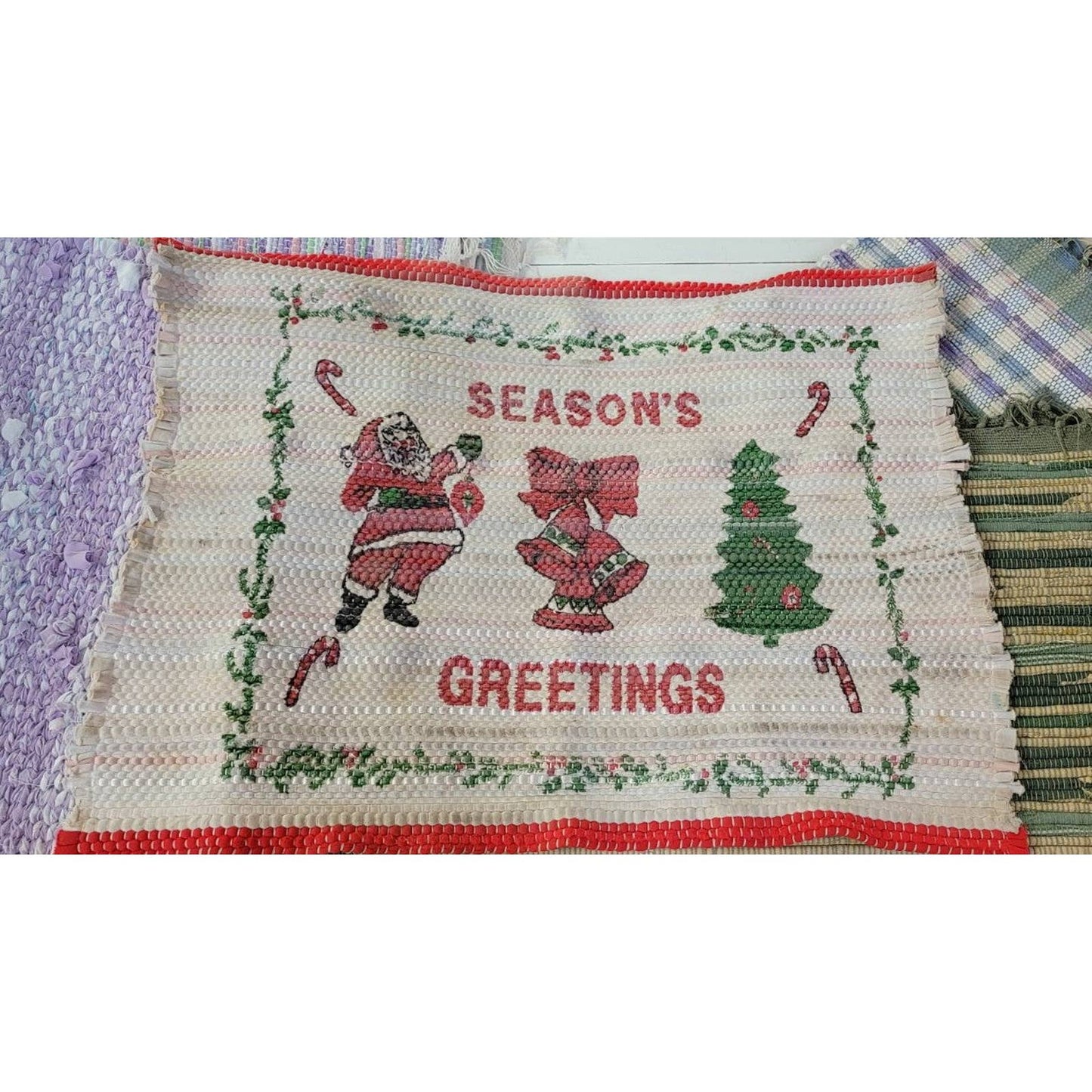 Vintage Woven Christmas Rug