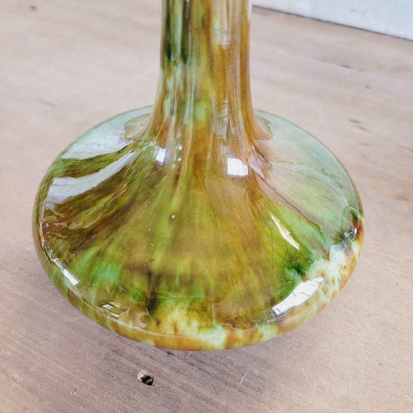 Antique Blended Majolica Roseville Pottery Bud Vase