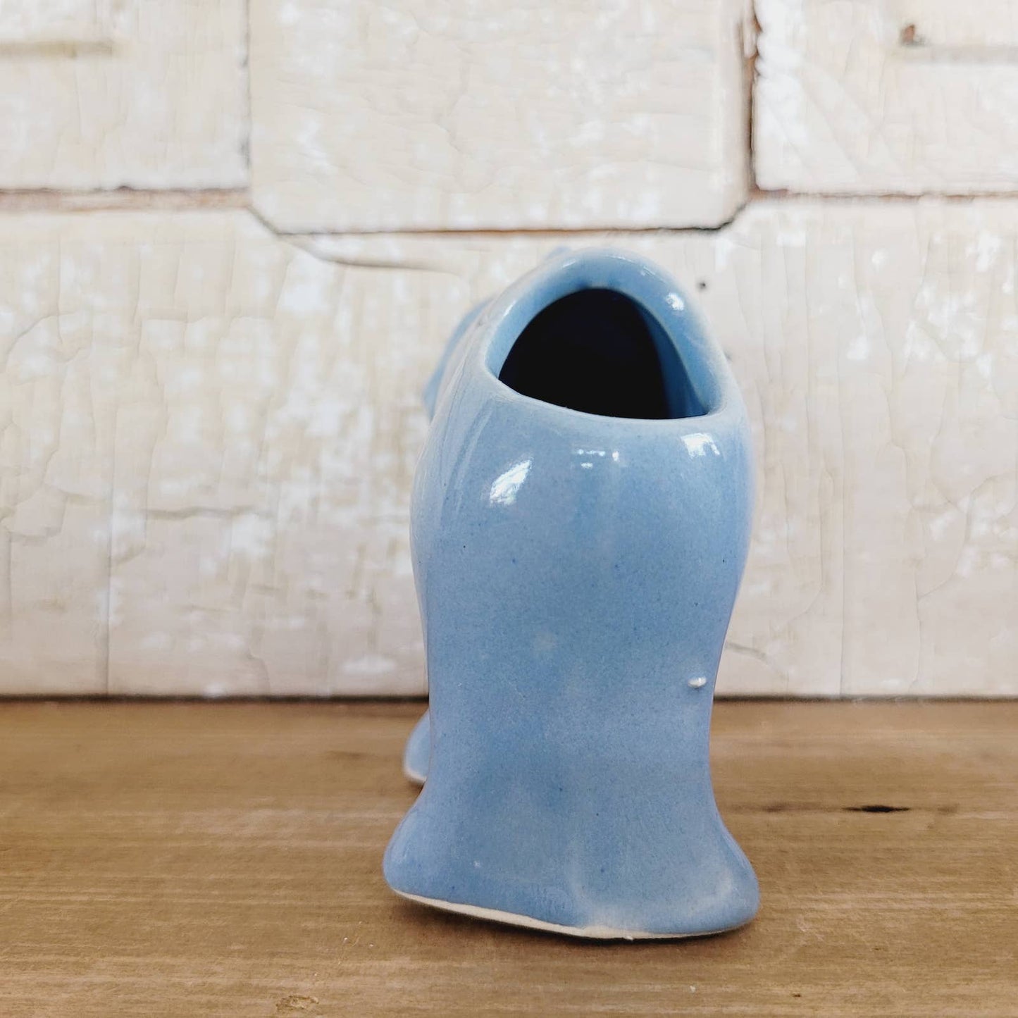 Vintage McCoy Cat Planter Blue