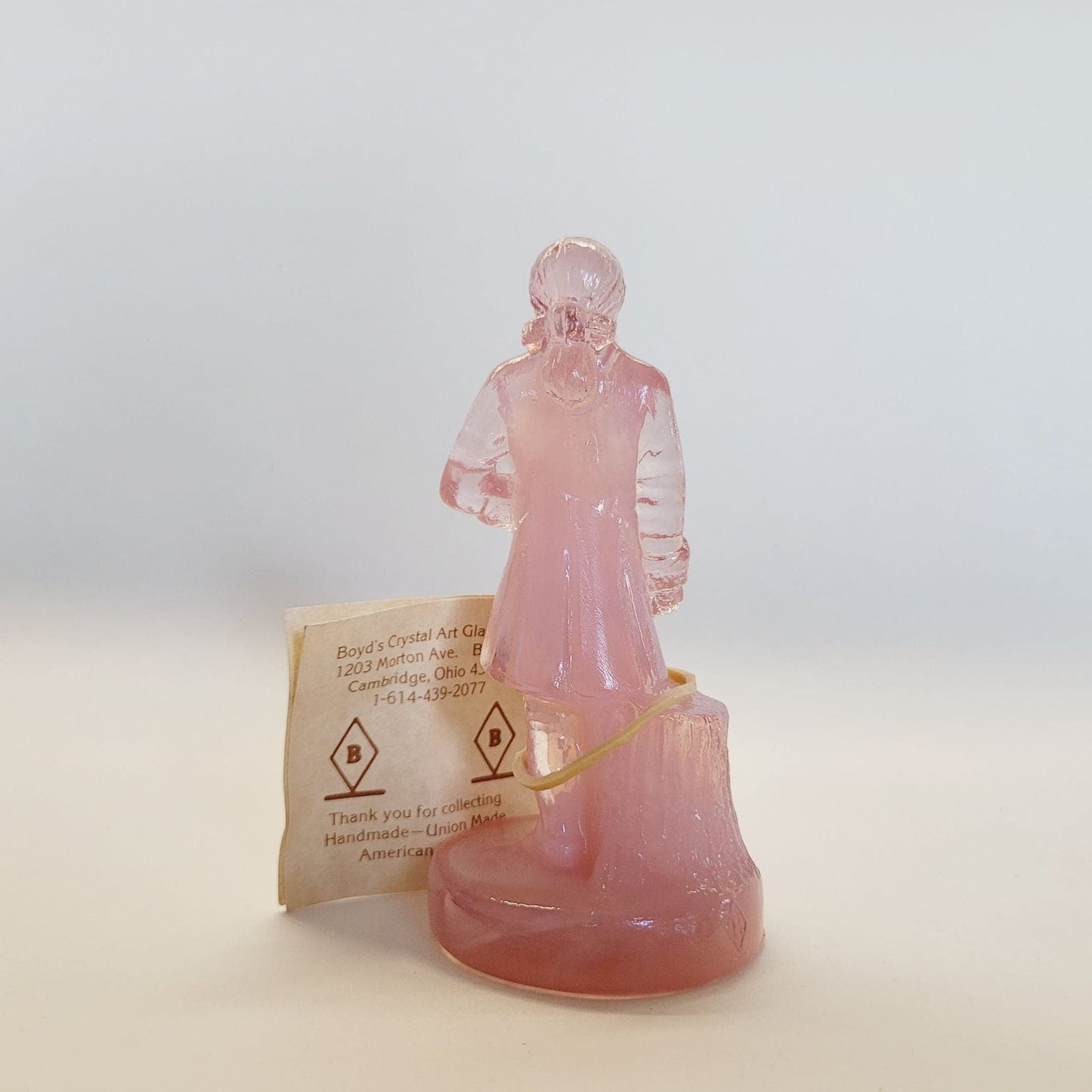 Boyd Glass Colonial Man Pink