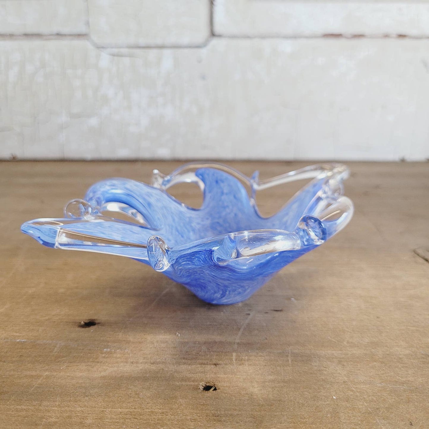 Vintage Blue Murano Hand Blown Bowl