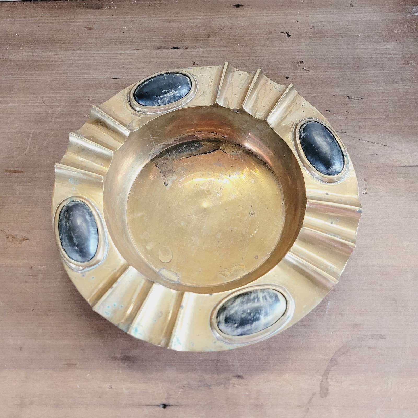 Vintage brass ashtray store