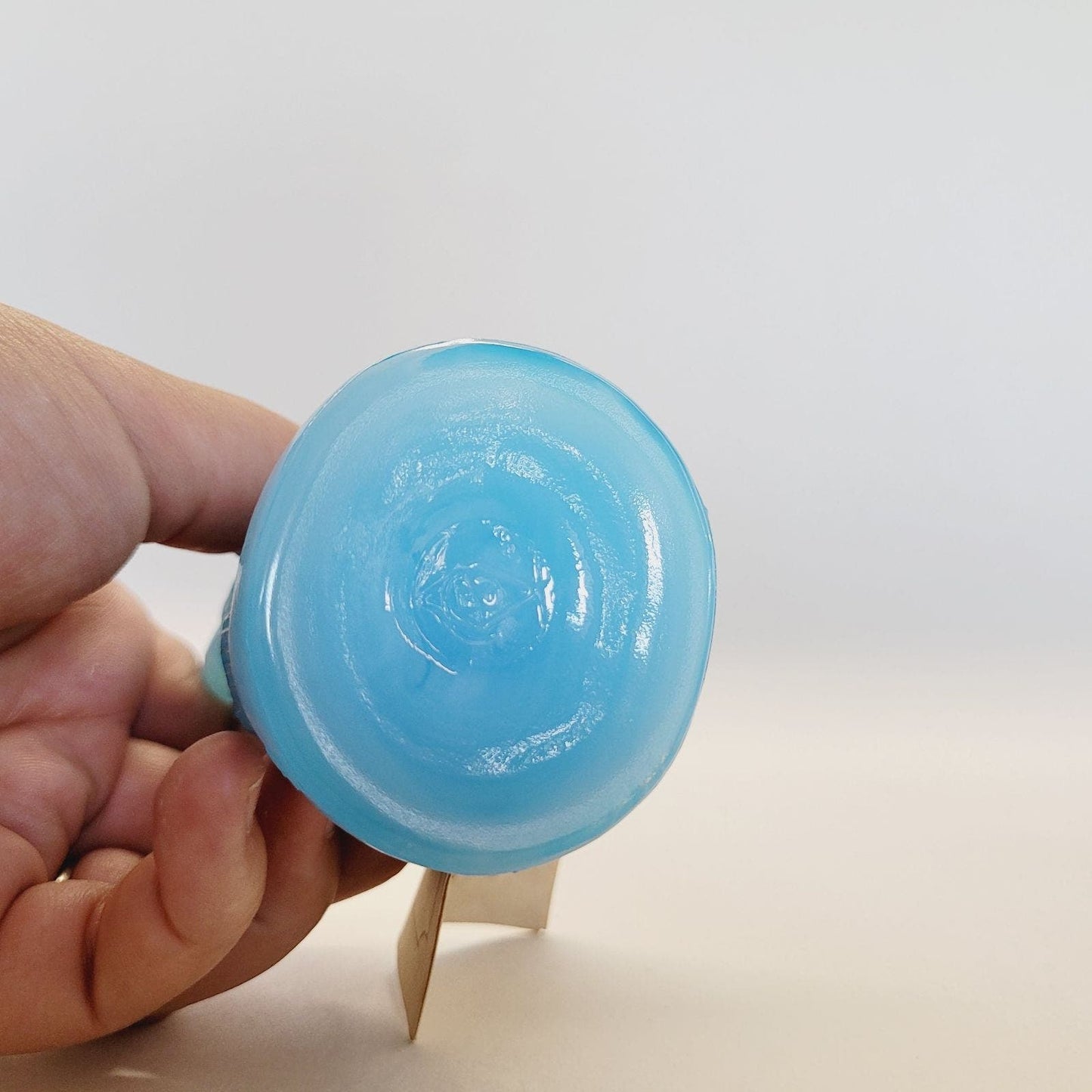 Boyd glass Colonial Man Light Blue Slag