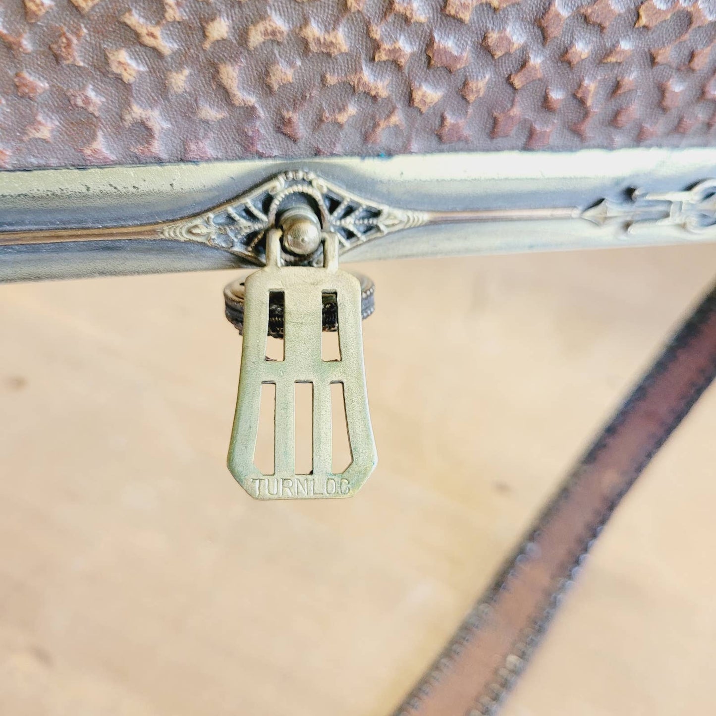 Antique 1918 Amity Tooled Leather Purse