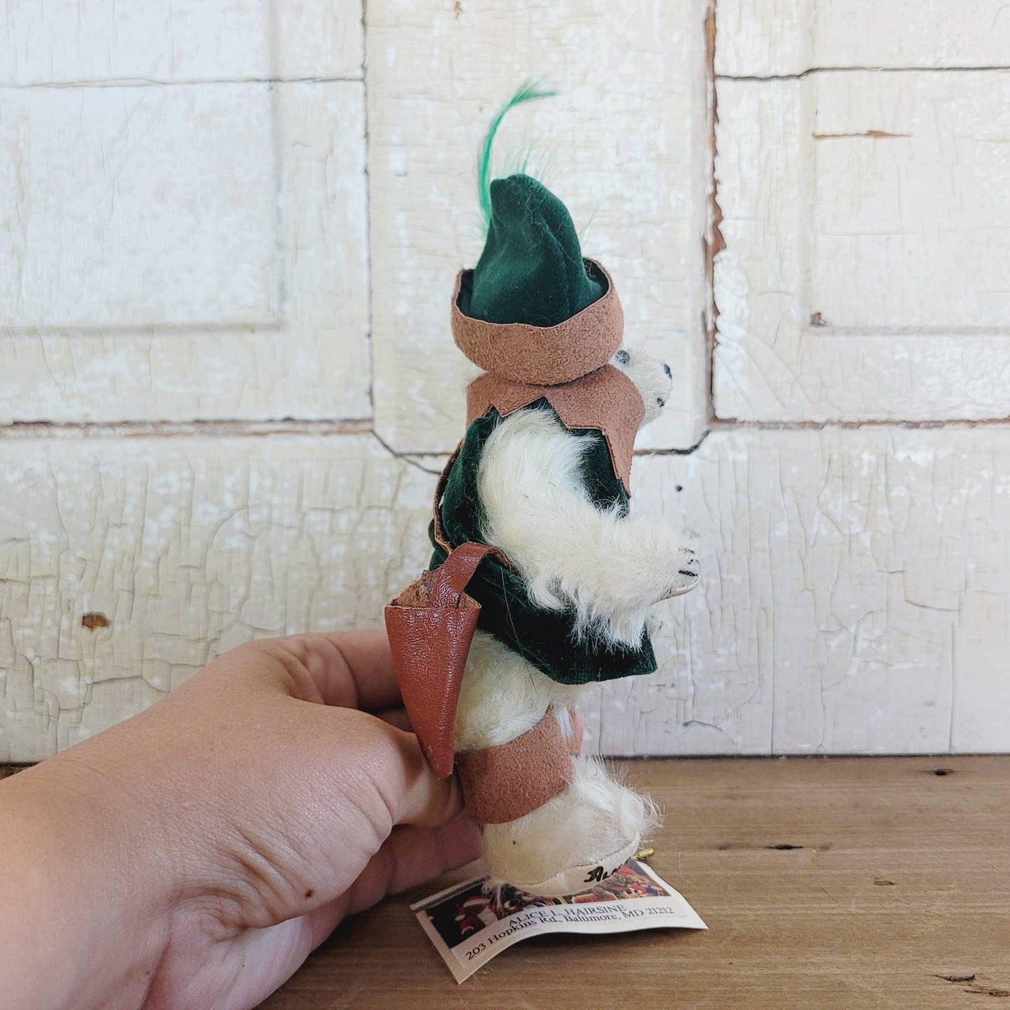 Vintage Alice Hairsine Robin Hood Bear Signed