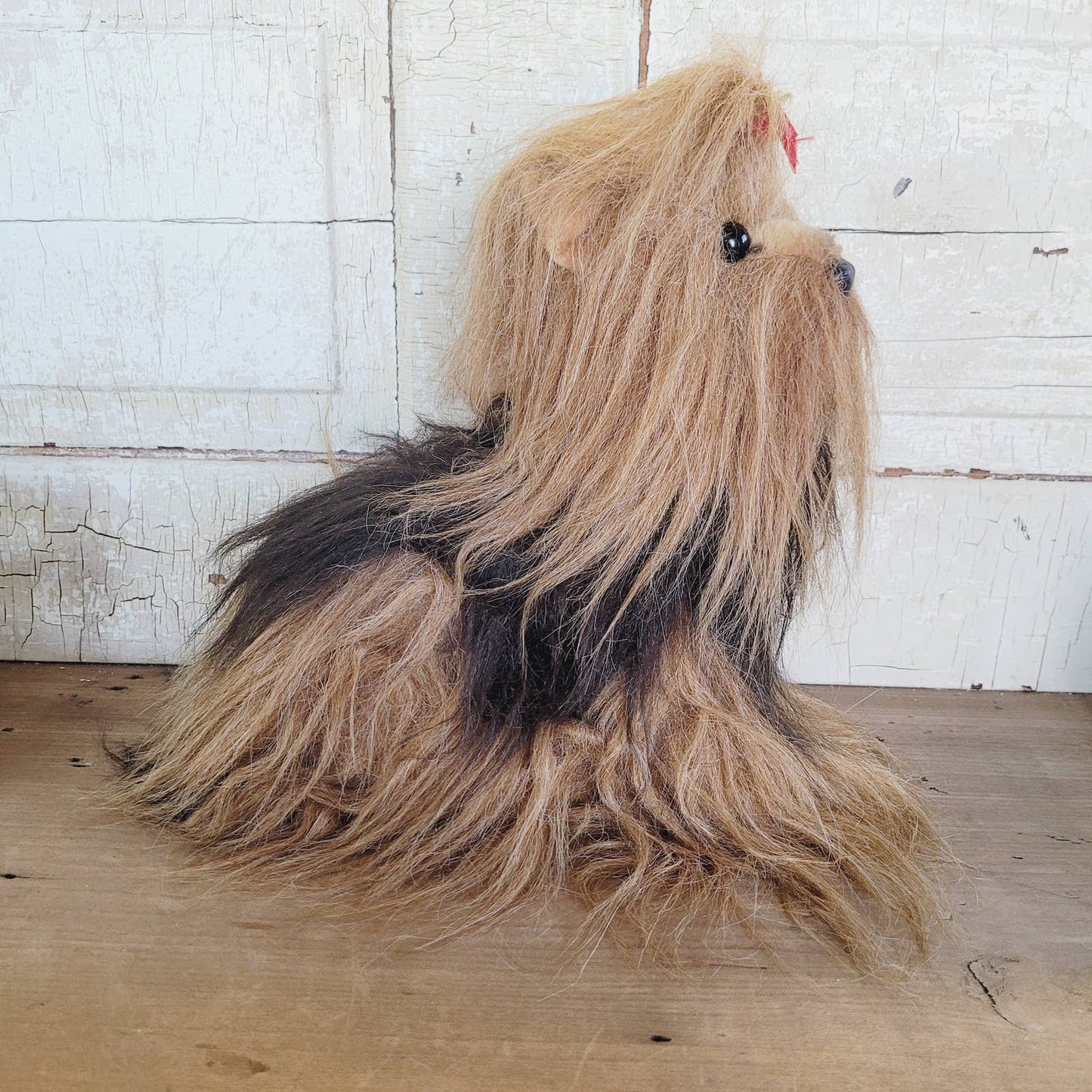 Vintage 11" Steiff Taffy Yorkshire Terrier Dog Toy 4192/25 Ear Button & Tag