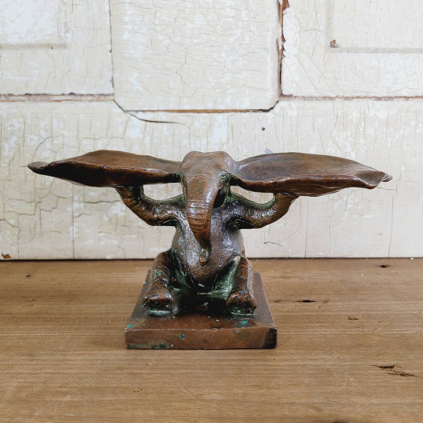 Unique Vintage Copper Elephant Trinket Dish