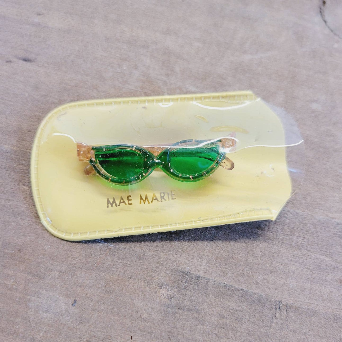 Vintage Vogue Ginny Mae Marie Doll Hinged Sun Glasses Pink and Green w/ Case