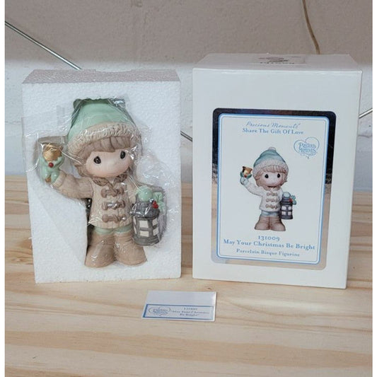 New in Box Precious Moments Figurine: May Your Christmas Be Bright