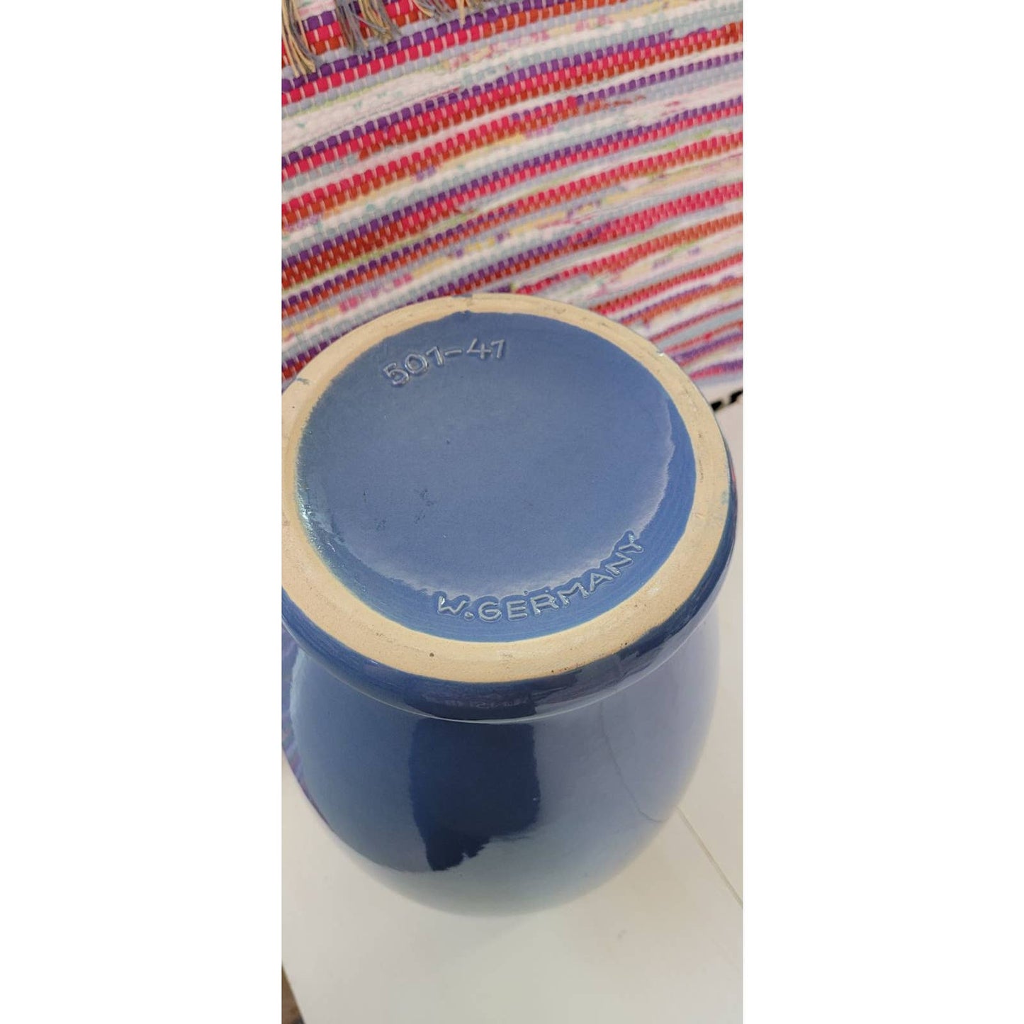 Vintage West Germany Pottery 16" Vase