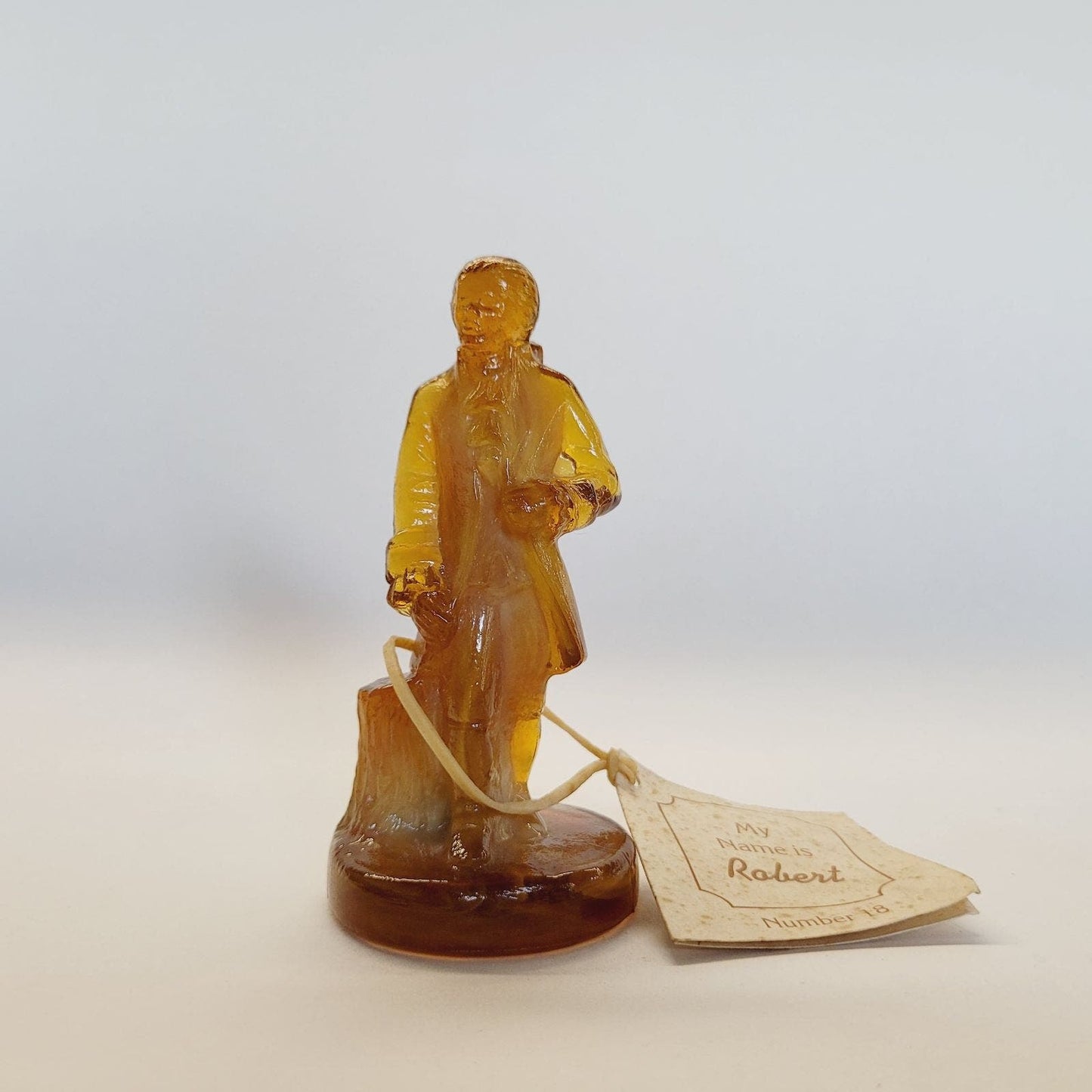 Boyd Glass Colonial Man Lt Amber Slag