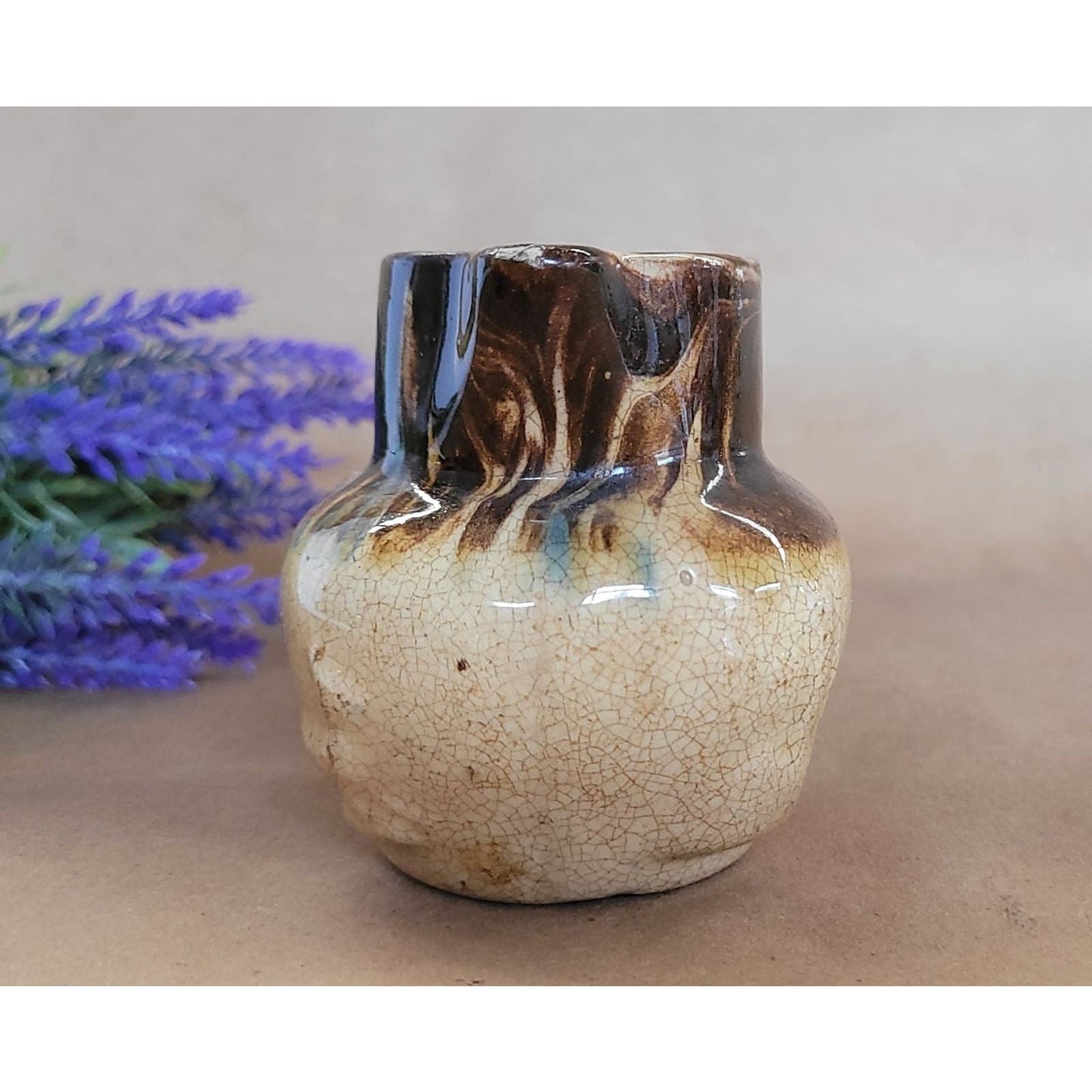 Vintage Mini Stoneware Pitcher Creamer