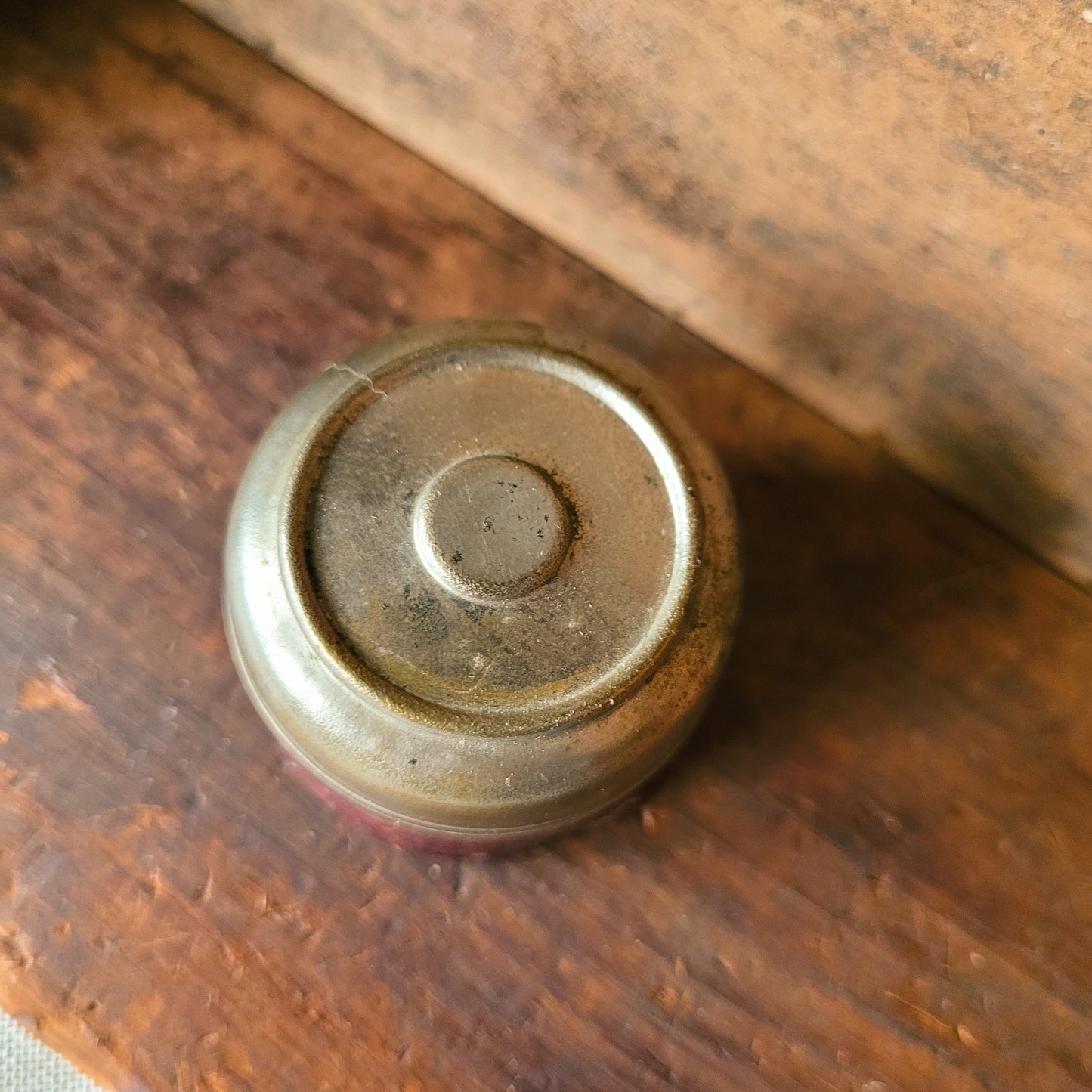 Vintage Travel Inkwell - 20th Century Leather & Metal Collectible