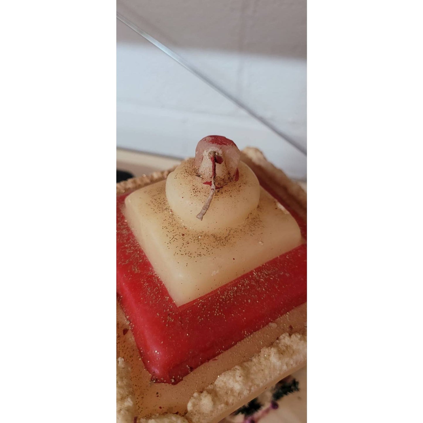 Vintage 1950s Christmas Lantern Candle