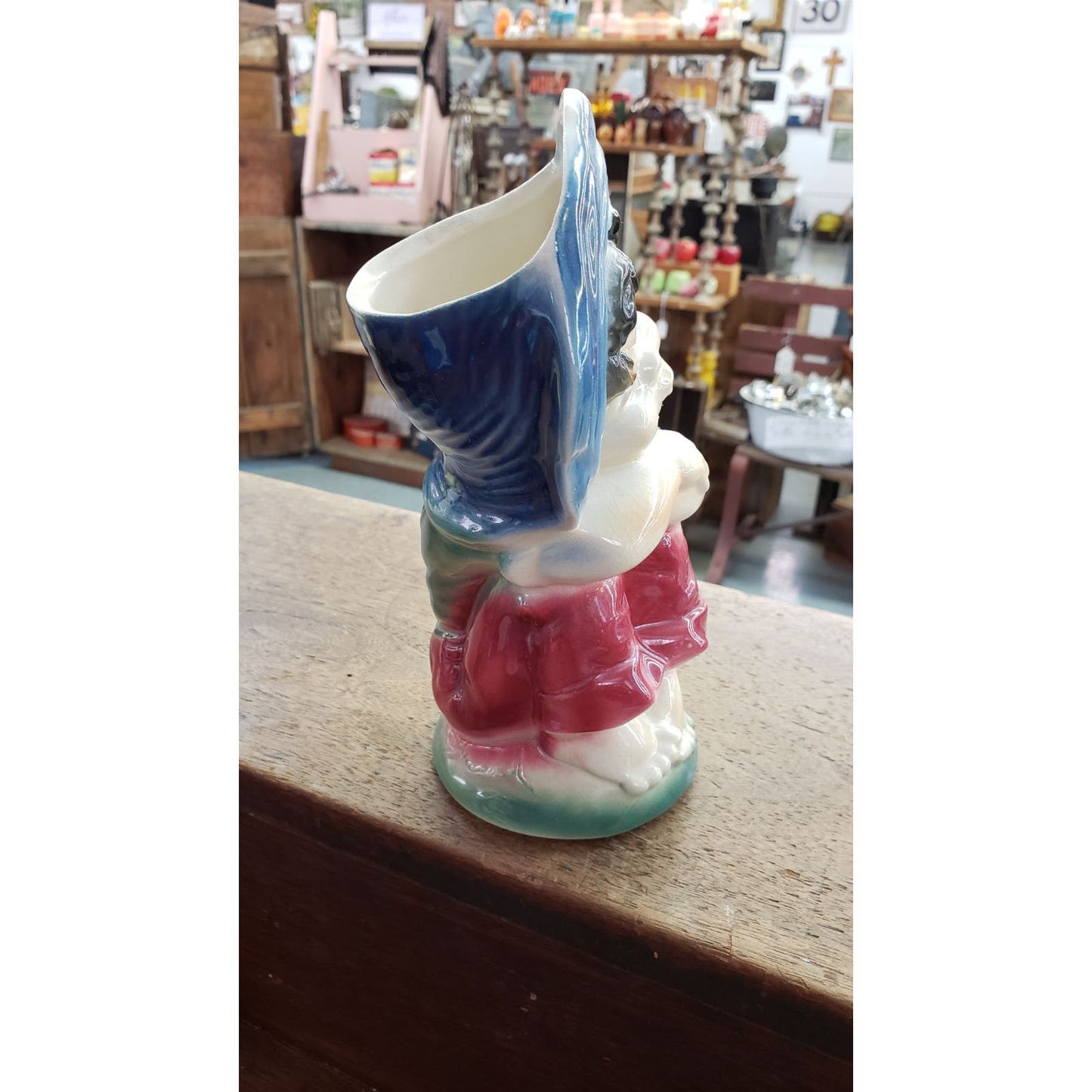 Vintage Whistling Boy Planter 8" Tall with Royal Copley Charm