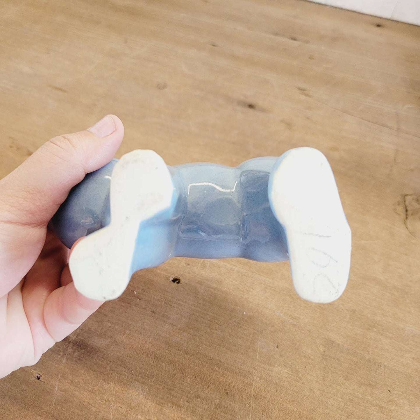 Vintage McCoy Cat Planter Blue