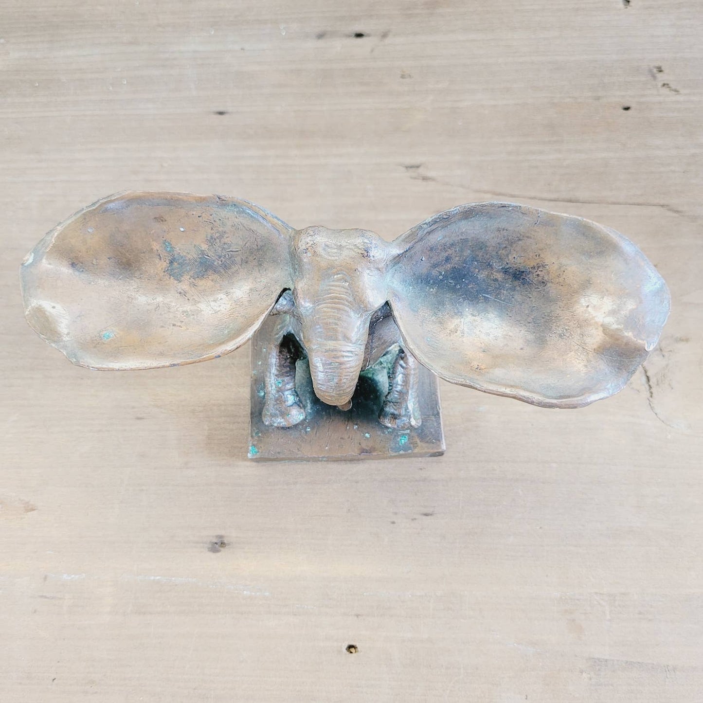Unique Vintage Copper Elephant Trinket Dish