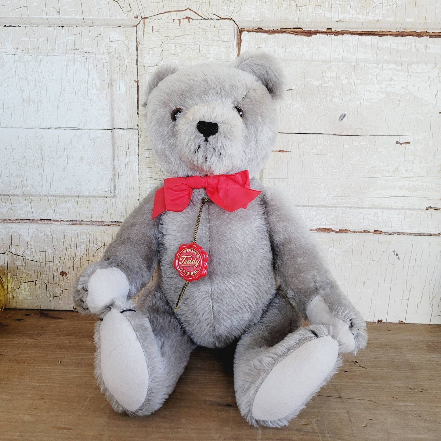 Vintage Hermann Teddy Original Gray Growler Bear