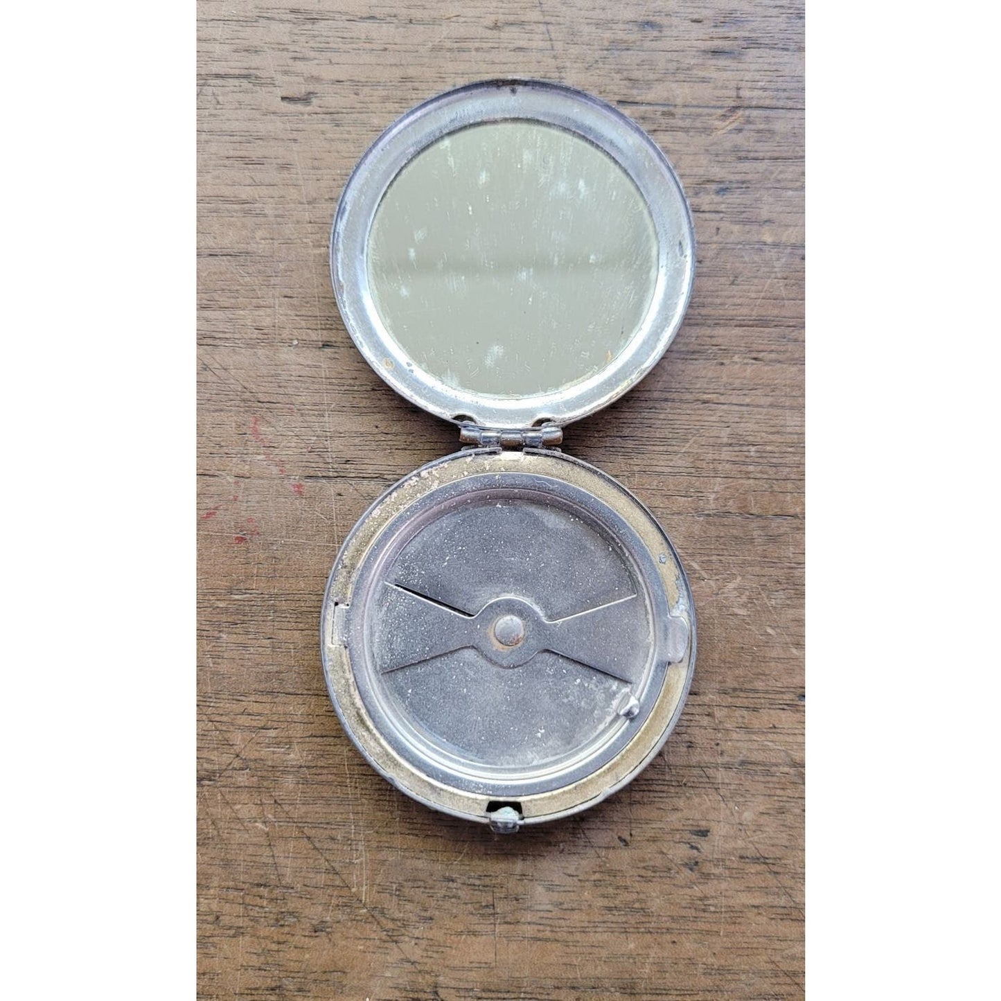 Antique Peters Shoe Advertising Mirror Compact