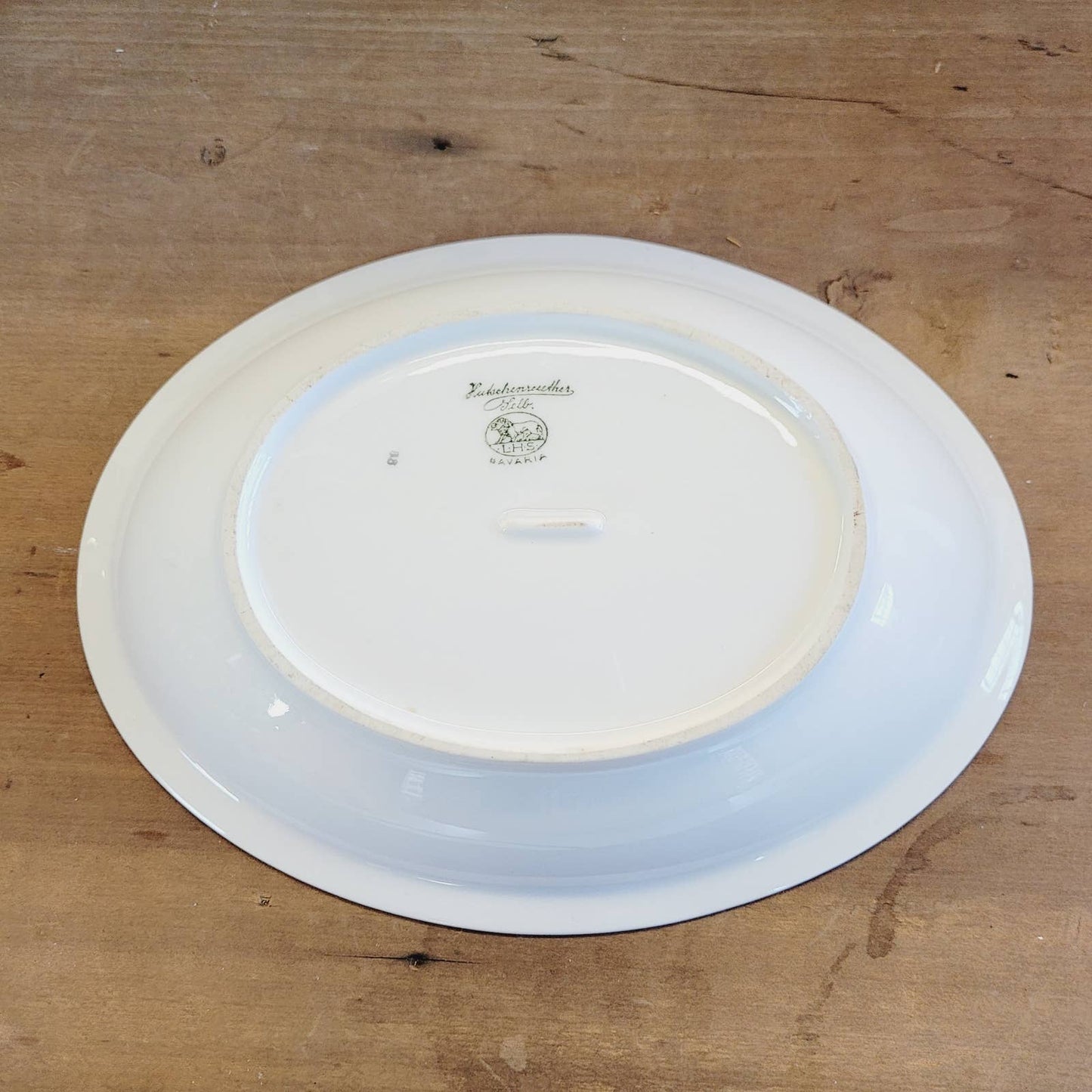1920s Hutschenreuther Oval Vegetable Serving Bowl Bird of Paradise