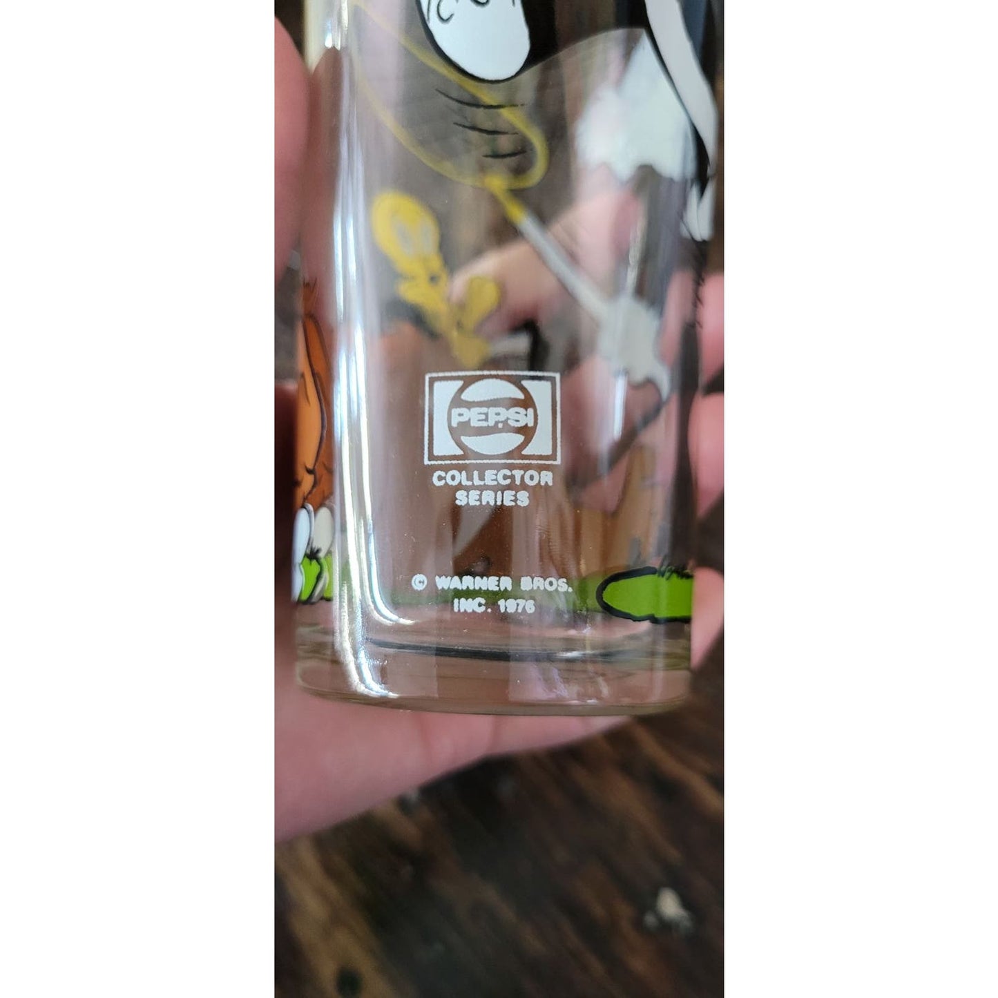 1976 Pepsi Sylvester Tweety Character Glass