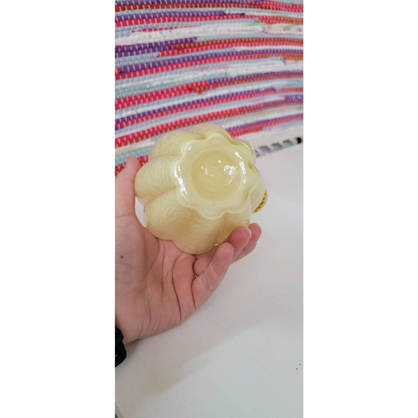 Fenton Overlay Yellow Glass Pitcher