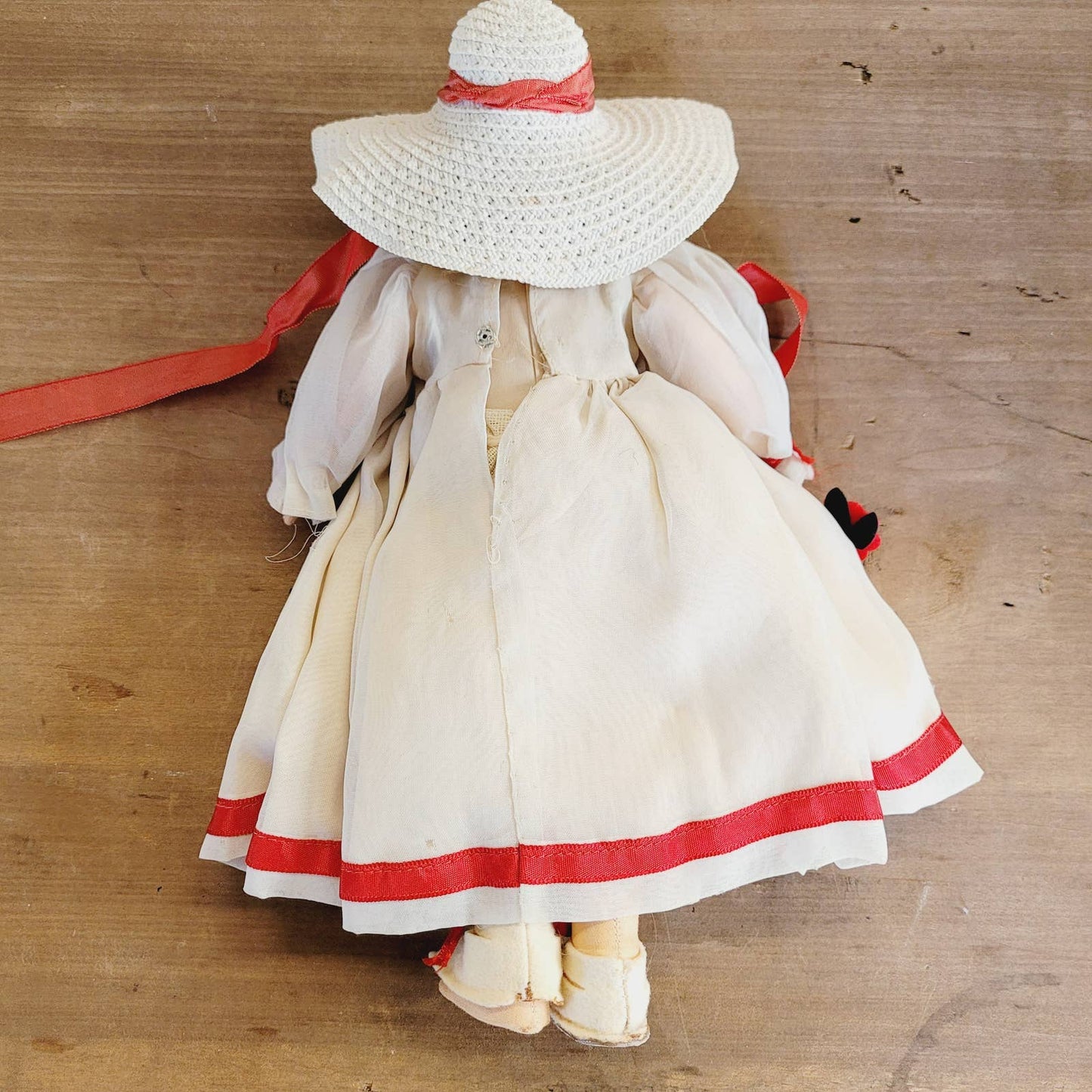 Vintage Cloth Doll Formed Face Made in Italy